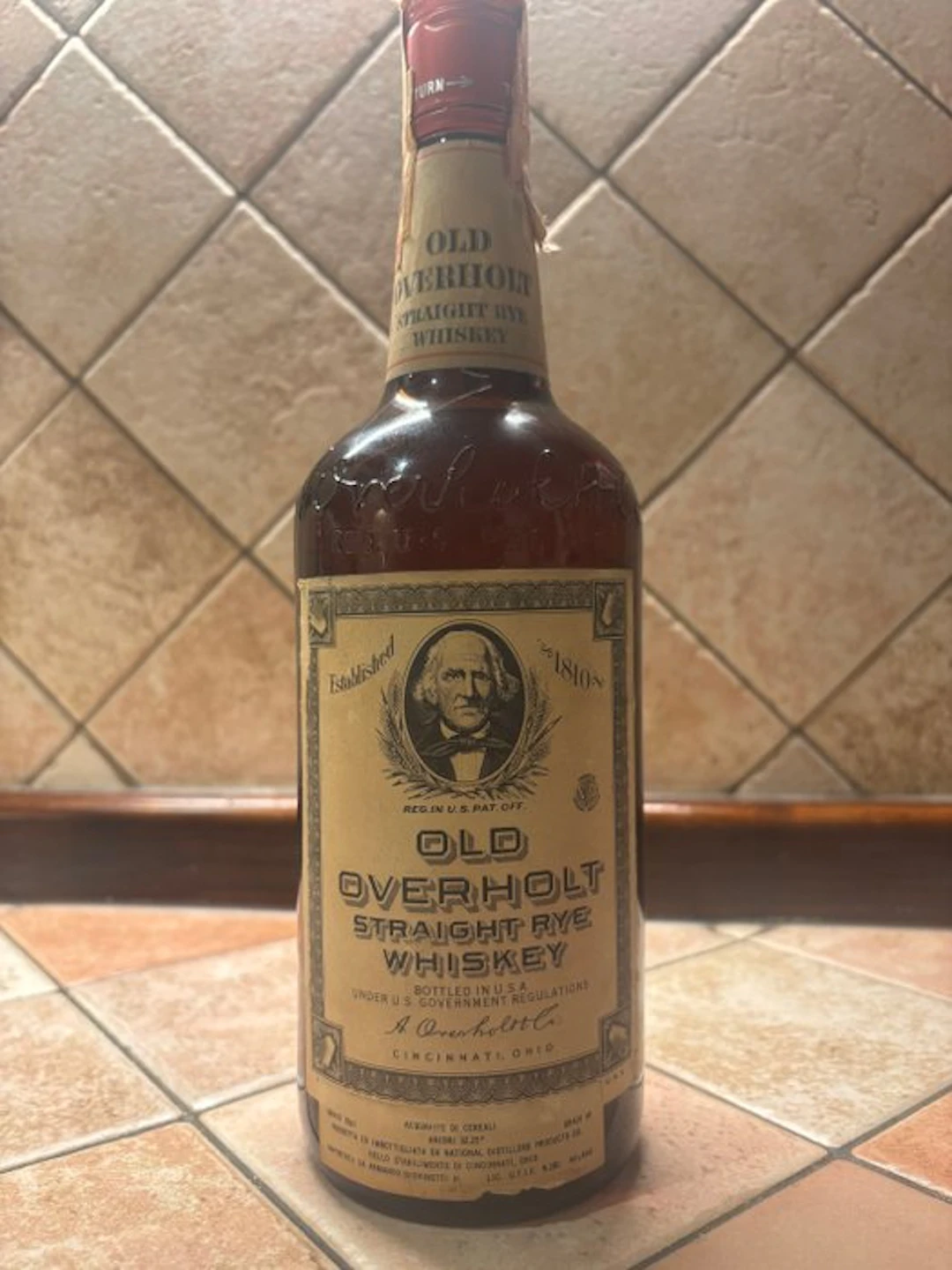 Old Overholt - Straight Rye - 86 Proof - 4/5 Quart - b. 1960s - 75.7cl