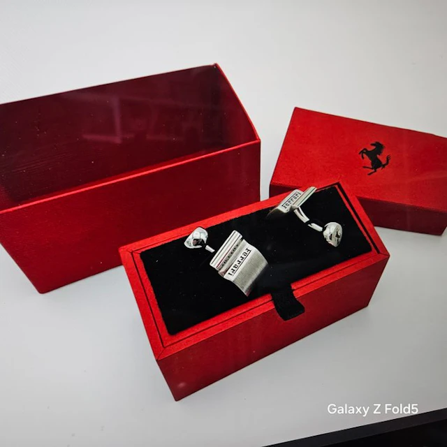 Tasaki - Silver - Cufflinks - Ferrari twins