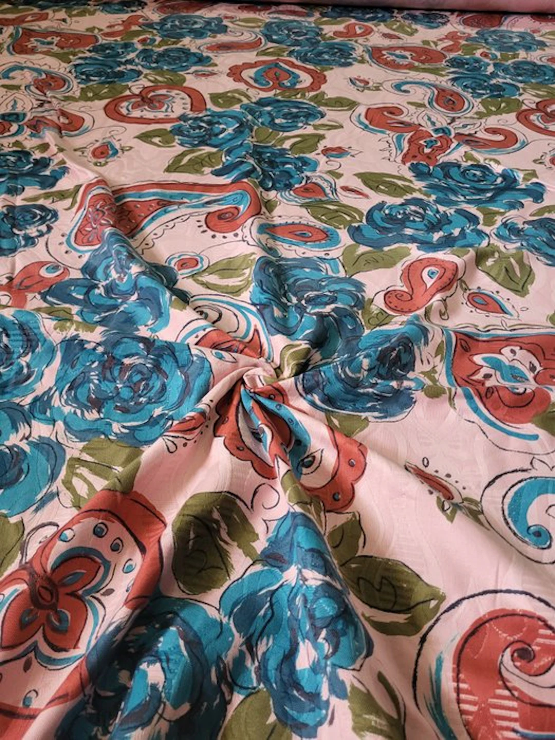 Wonderful floral fabric, 100% cotton. Made in Italy - Textile - 600 cm - 150 cm