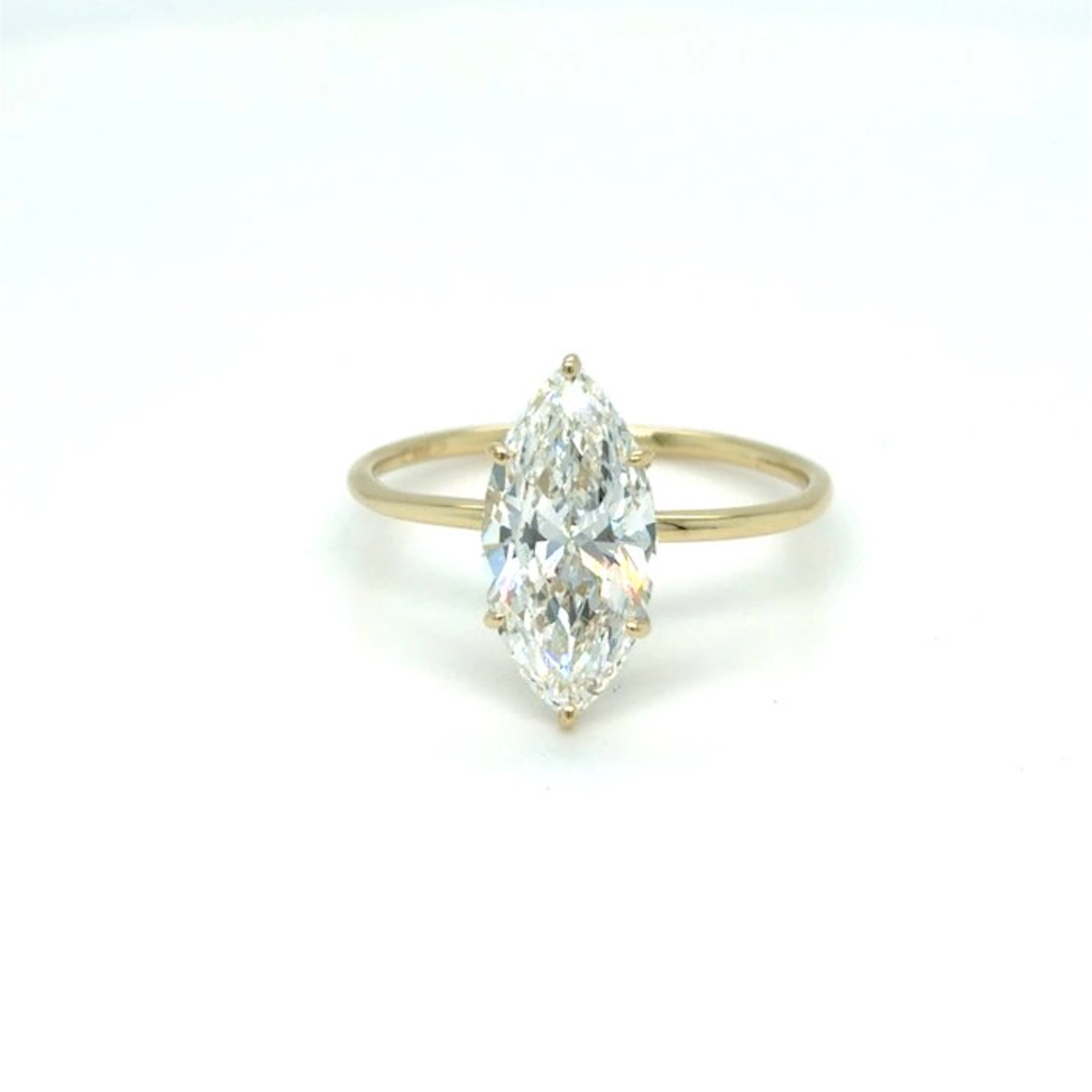 No reserve price - Ring - 14 kt. Yellow gold - 2.06ct. tw. Diamond (Lab-grown)