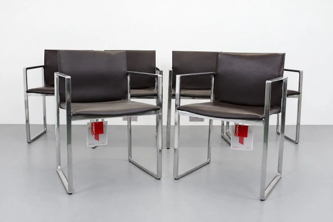 Cassina - Piero Lissoni - Armchair (6) - Eve 184 - Leather, Steel