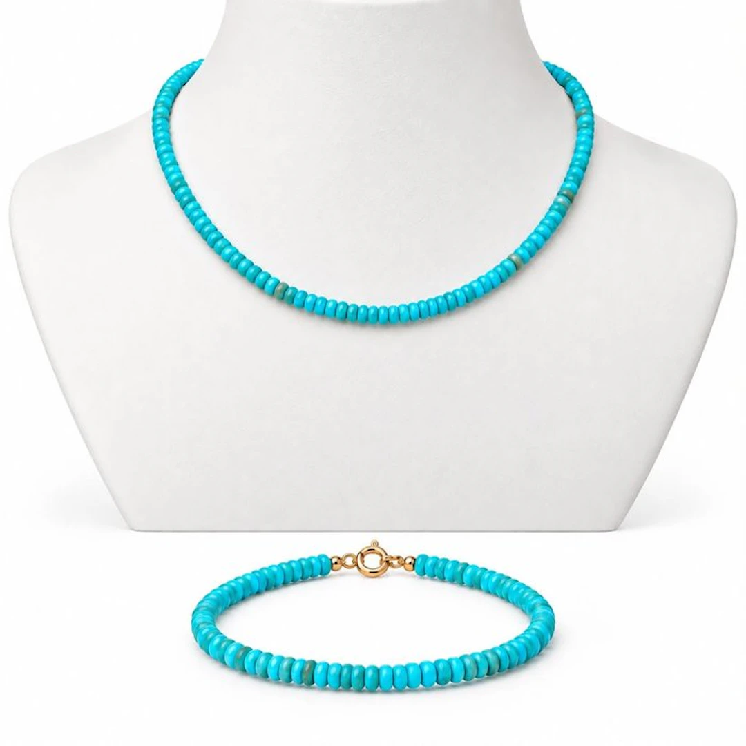 No reserve price - 2 piece jewellery set - 18 kt. Yellow gold