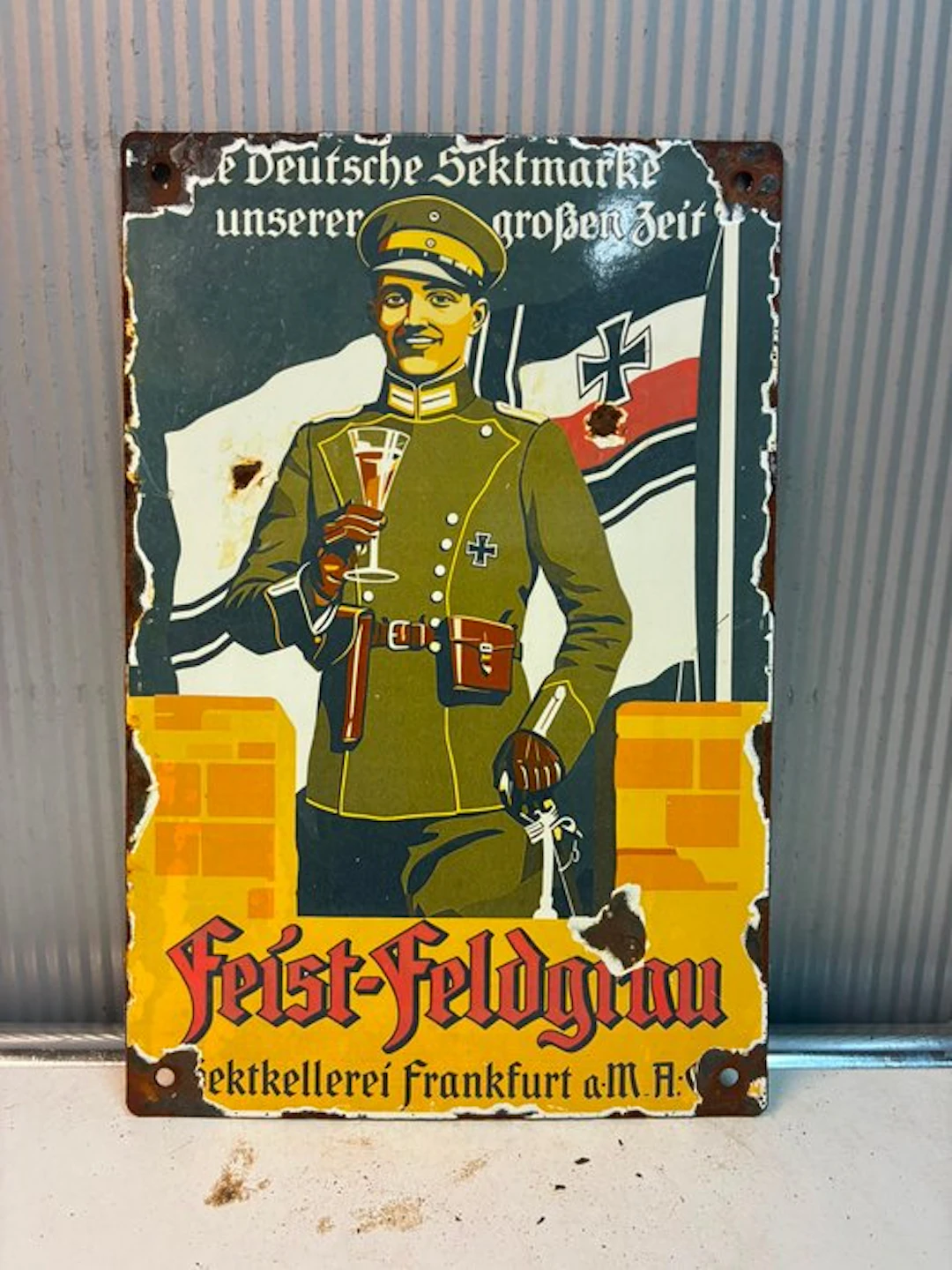 Feist-Feldgrau – Duitse militaire reclame – Emaille...