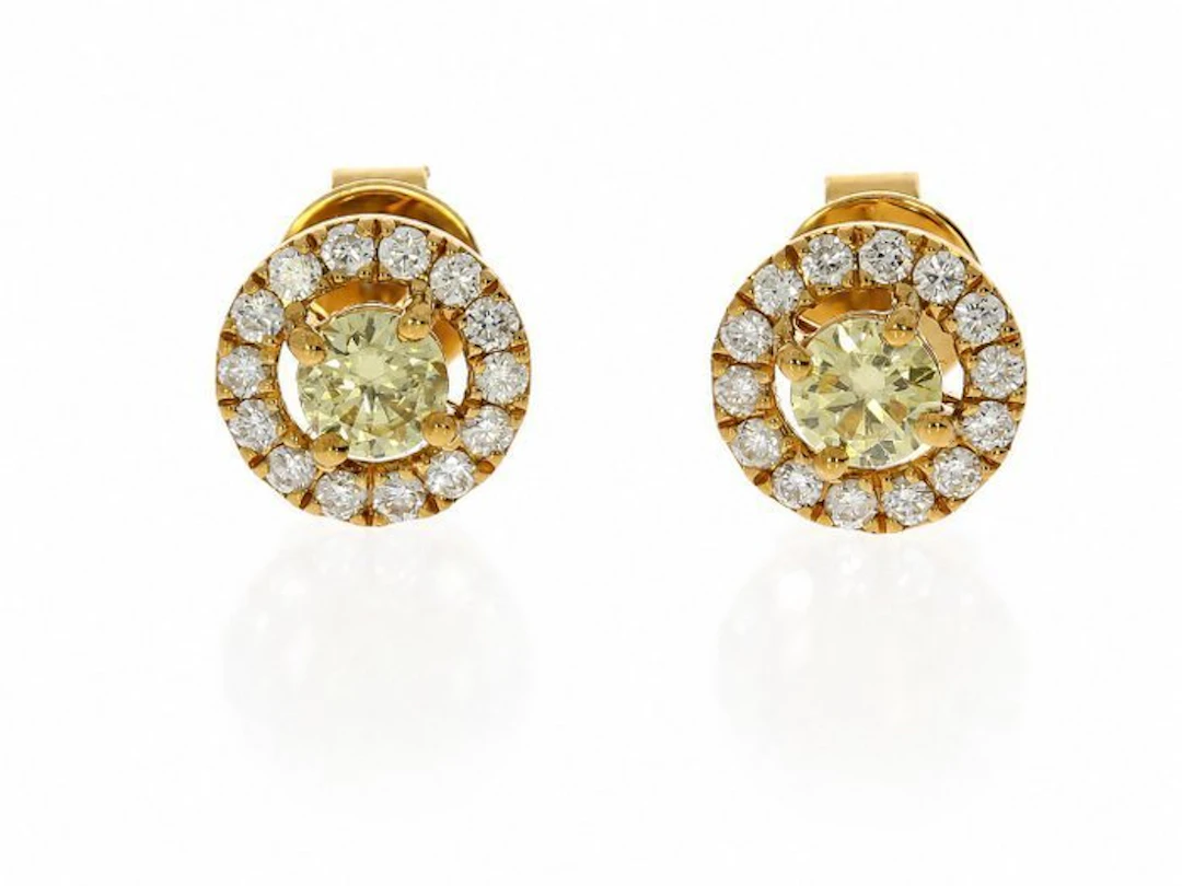 No reserve price - Stud earrings - 18 kt