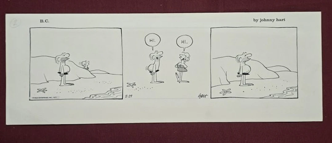 Hart, Johnny - 1 Original comic strip - B.C. 3-29-1977