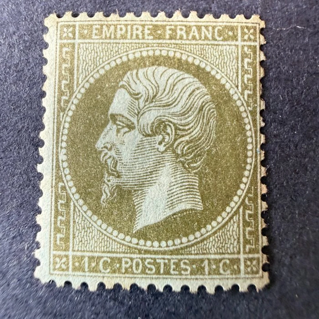 France - Yvert 19 "Napoléon 1c olive" mint * with hinge. Very good.