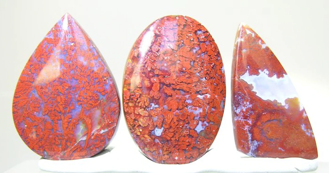 Agate Cabochon - Height: 35.5 mm - Width: 24.2 mm- 20.3 g - (3)