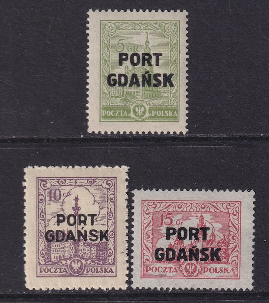 Danzig 1926 - Overprint issues. - Michel:12/14
