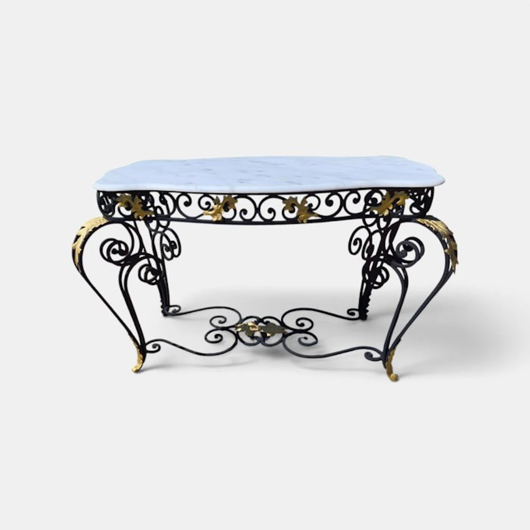 Table - Marble, Iron, Gold