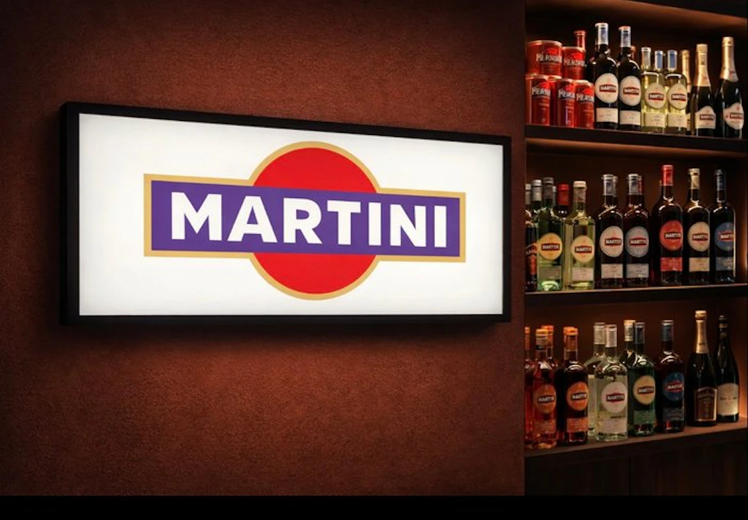 Backlight publicity sign - PVC - LED - Lamellar - Plexiglas - MARTINI
