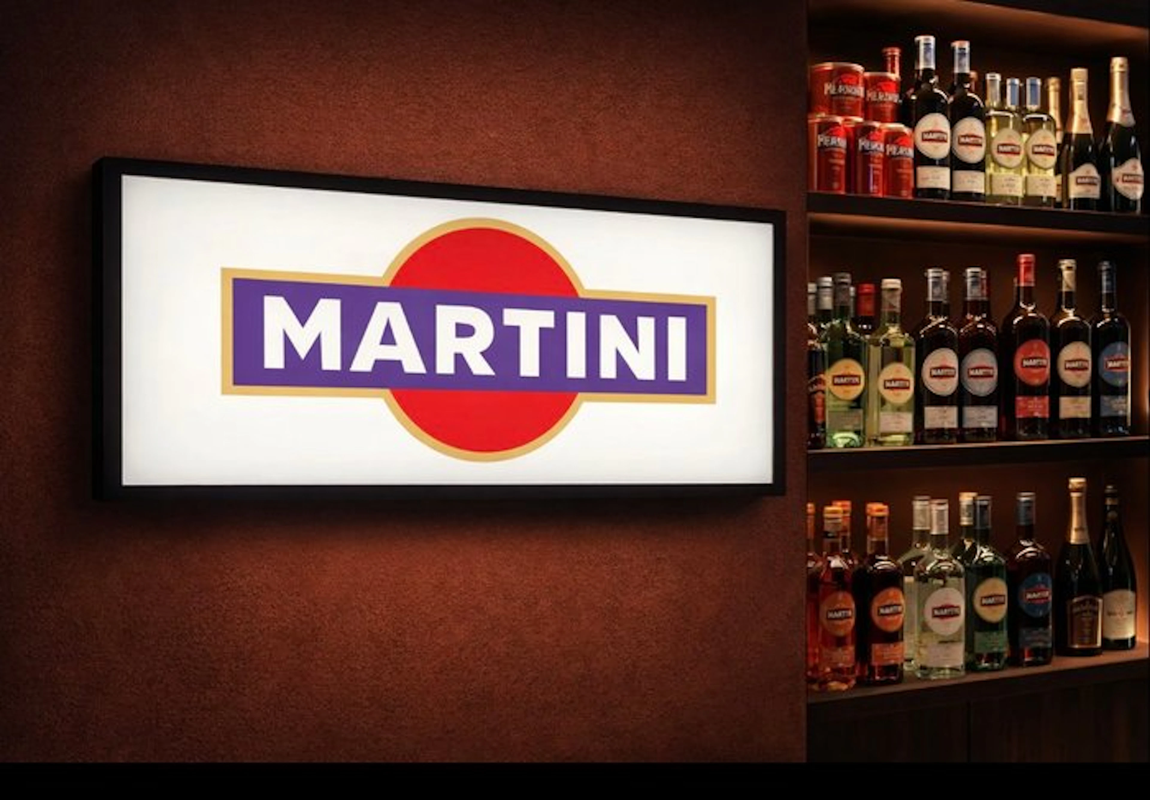 Backlight publicity sign - PVC - LED - Lamellar - Plexiglas - MARTINI