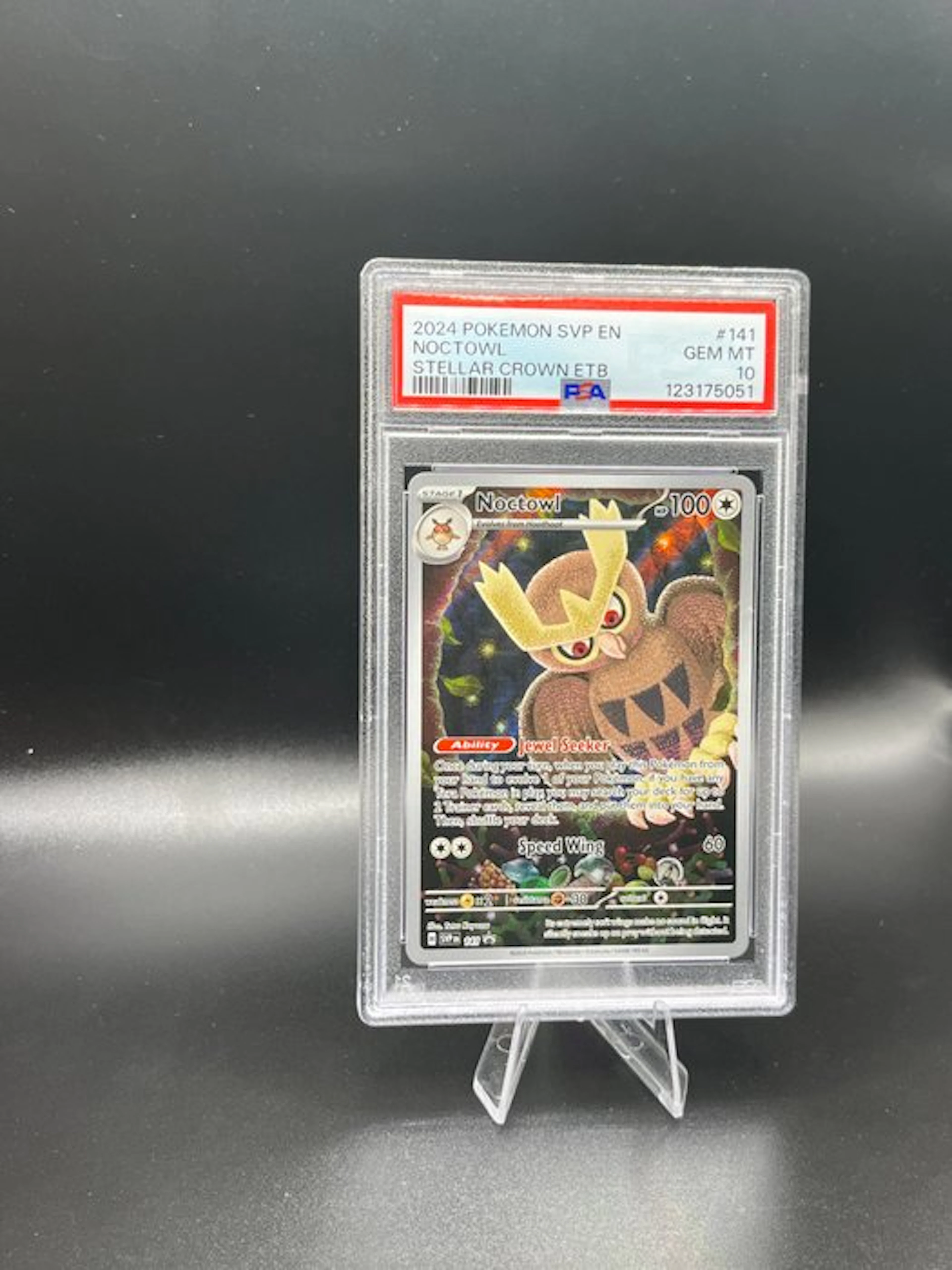 Pokémon - 1 Graded card - Noctowl 141 Full art - PSA 10...