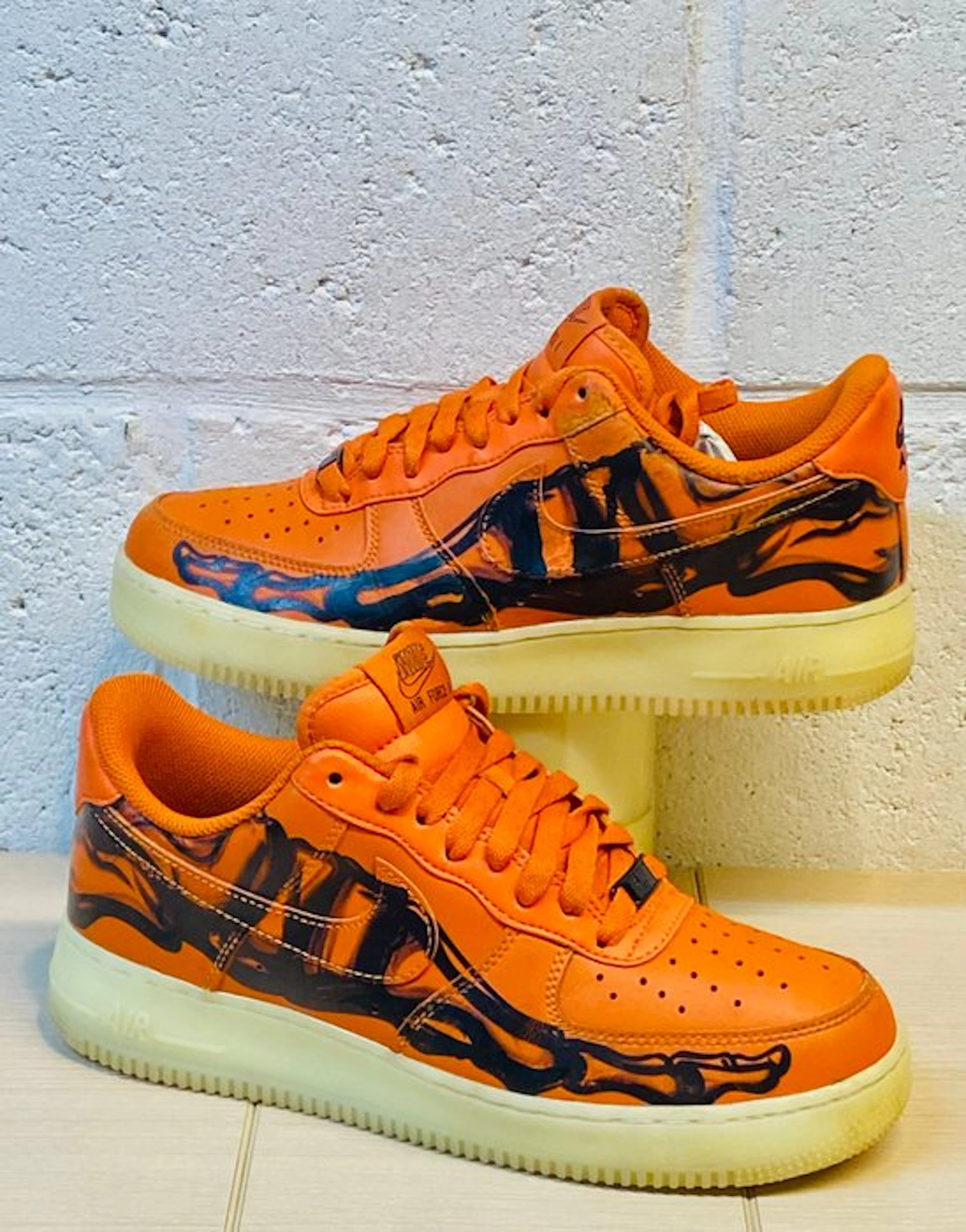 Nike - AF One SKELETON Orange P41 - Sneakers - Size: EU 41