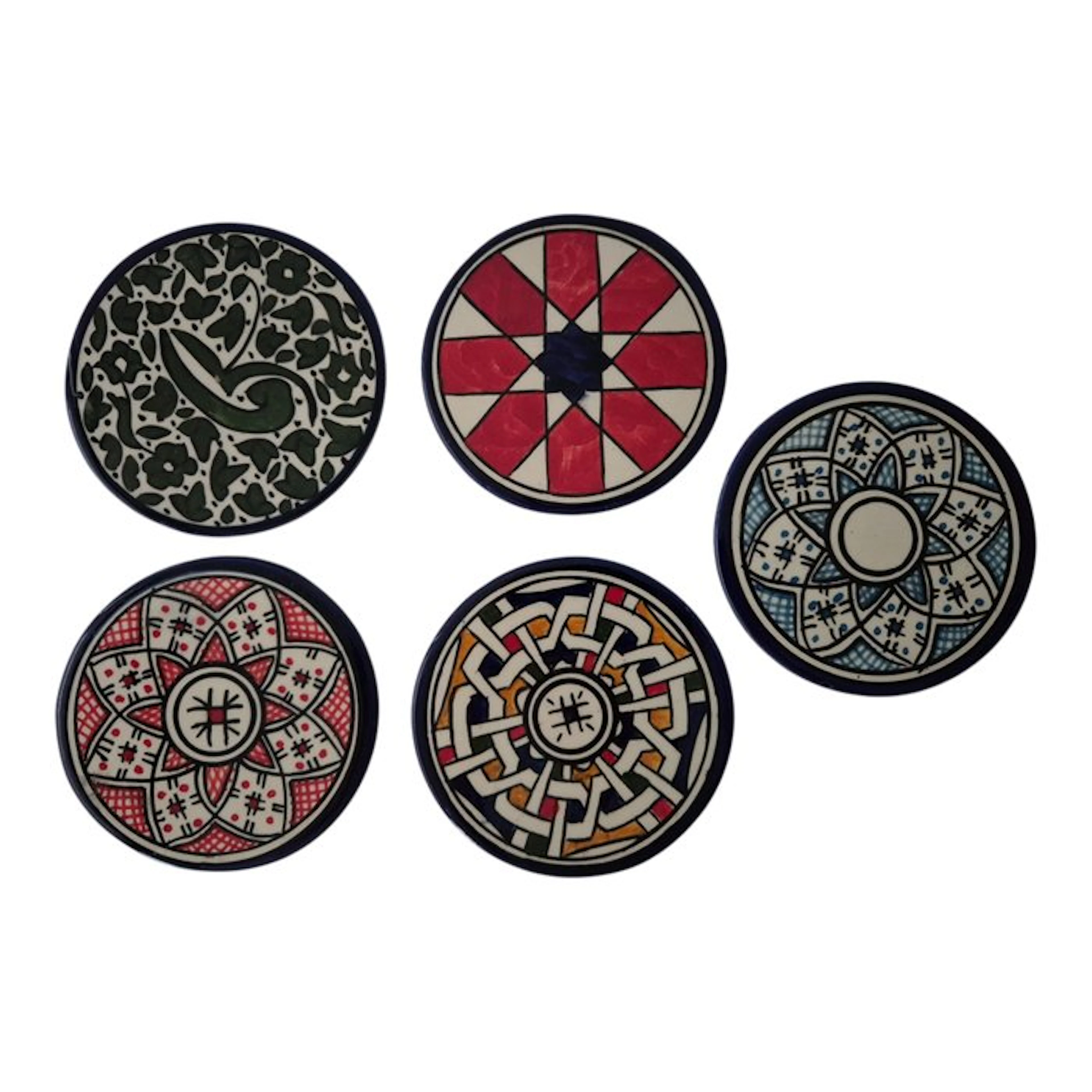 Coaster - Moroccan coasters – Handmade ceramic zellige...
