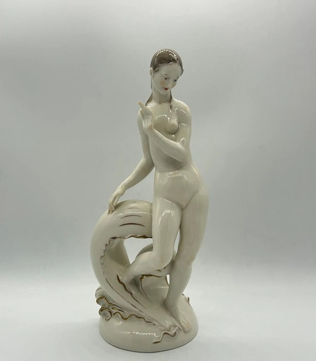 Schwarzburger Werkstätten - Figure - Art Deco Nude Lady - Porcelain