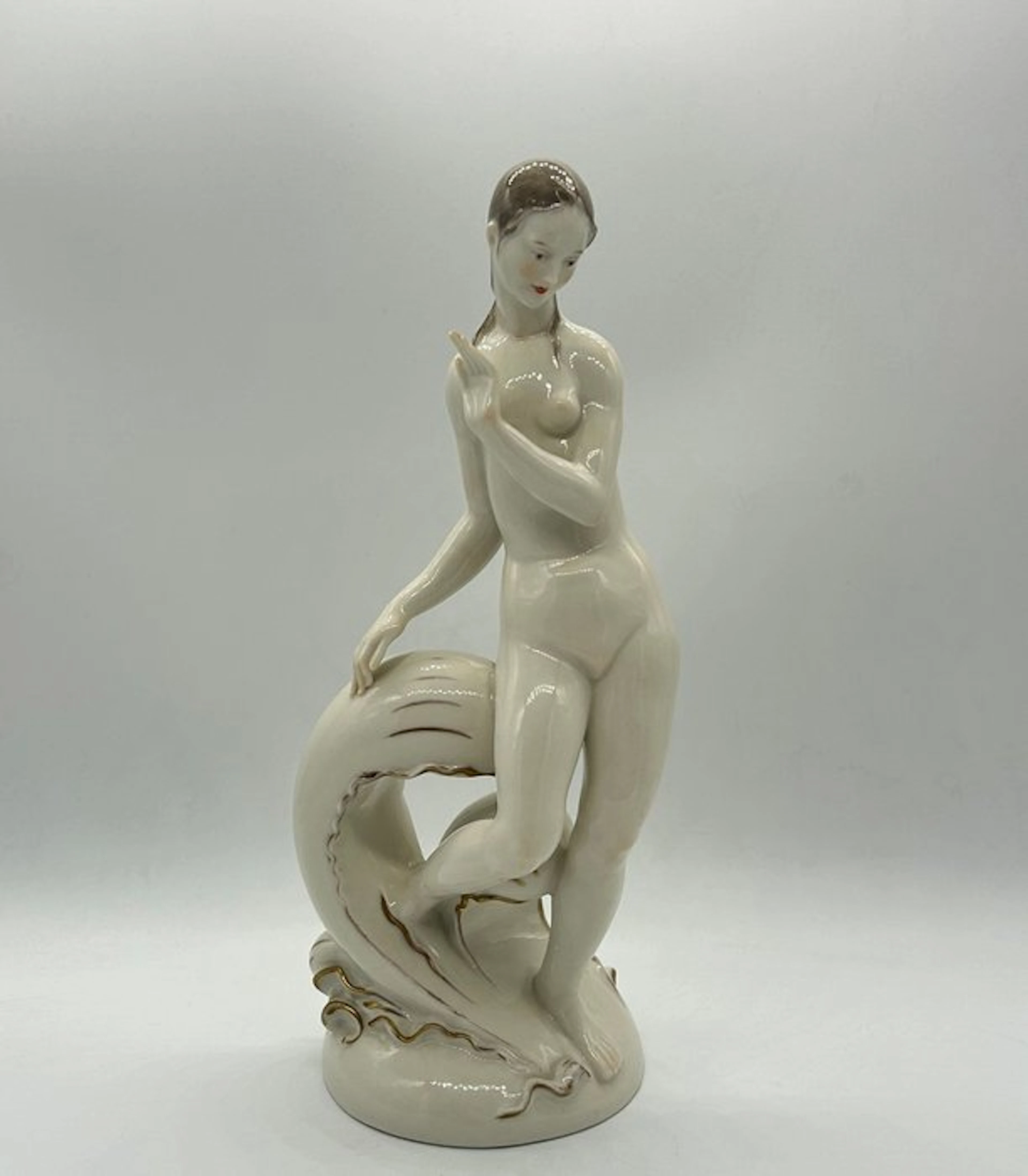 Schwarzburger Werkstätten - Figure - Art Deco Nude Lady - Porcelain
