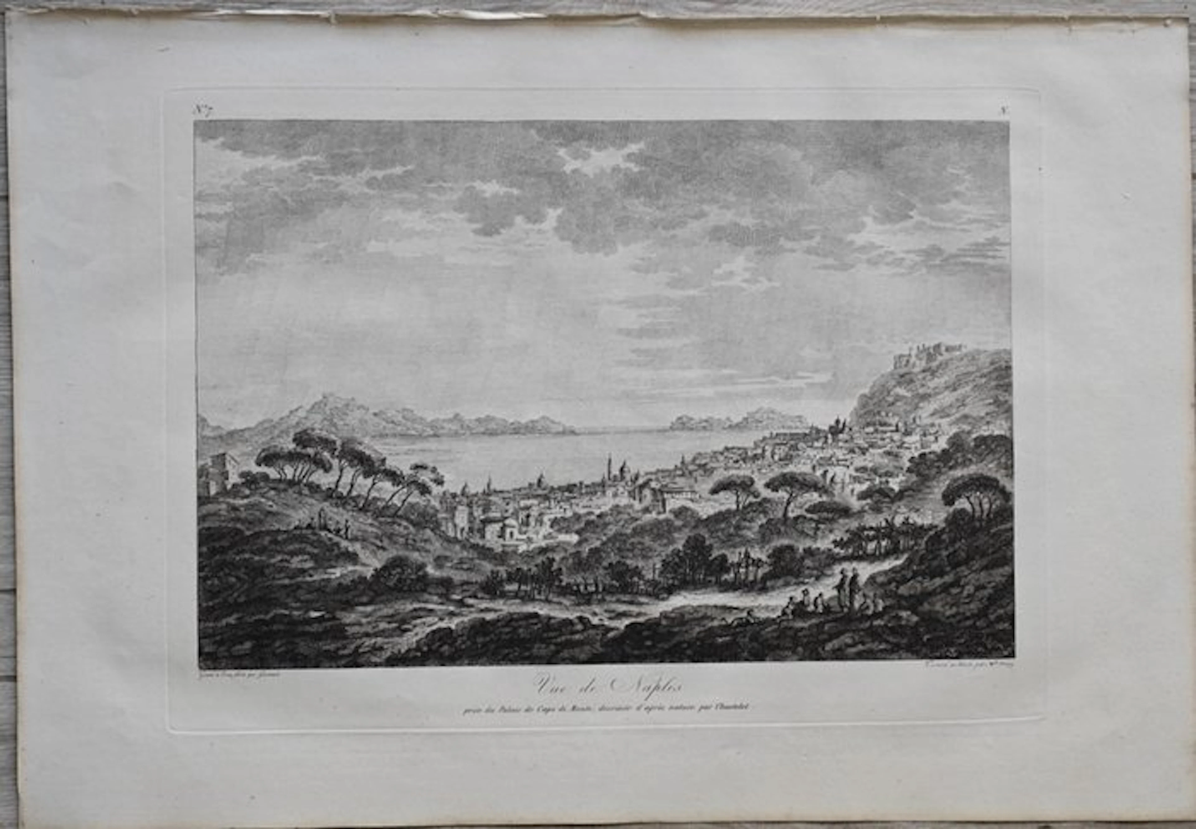 Italy - Panorama of Naples as seen from the heights of...