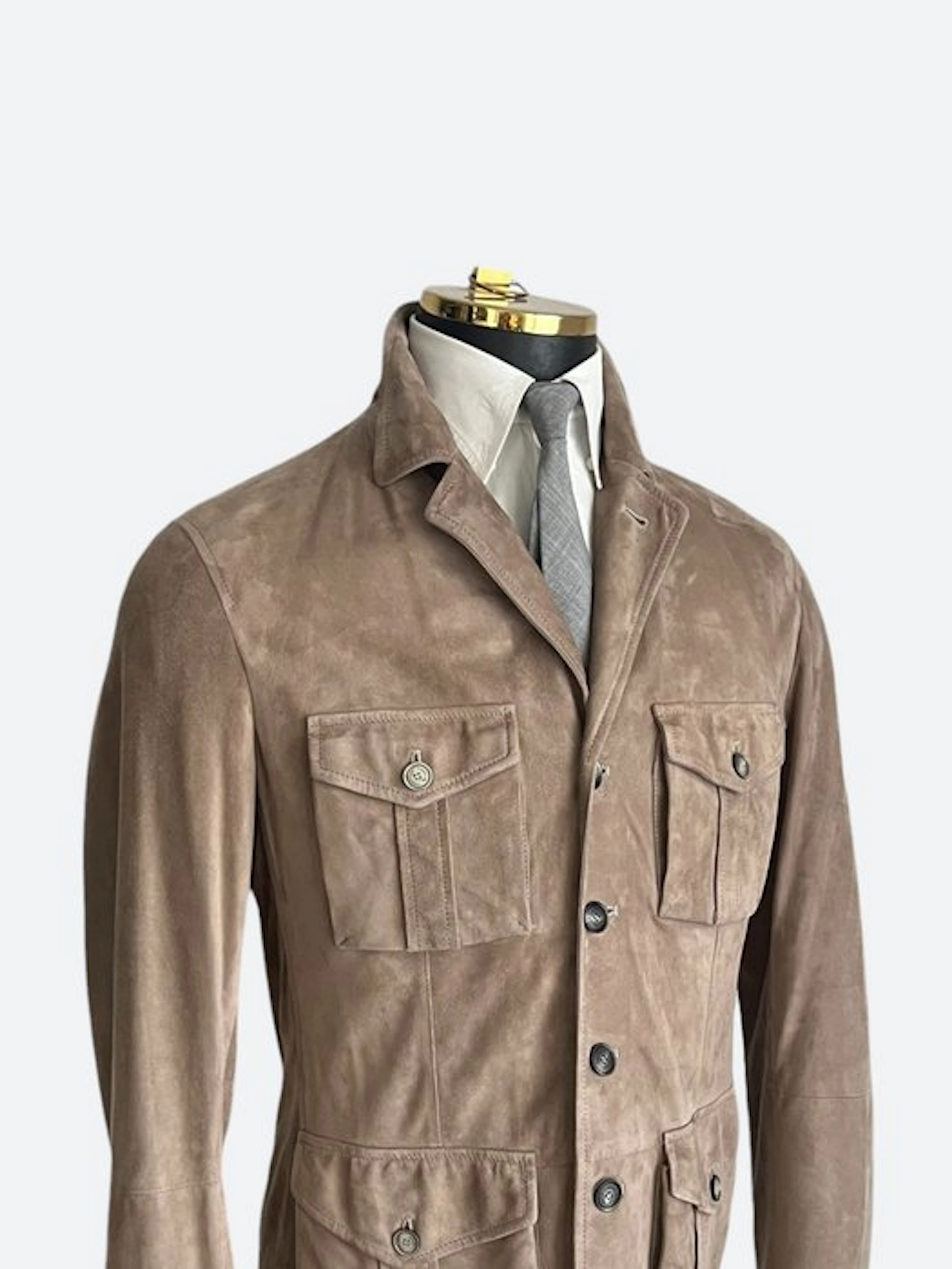 Brunello Cucinelli Suede Safari Jacket - Leather jacket - New with tags
