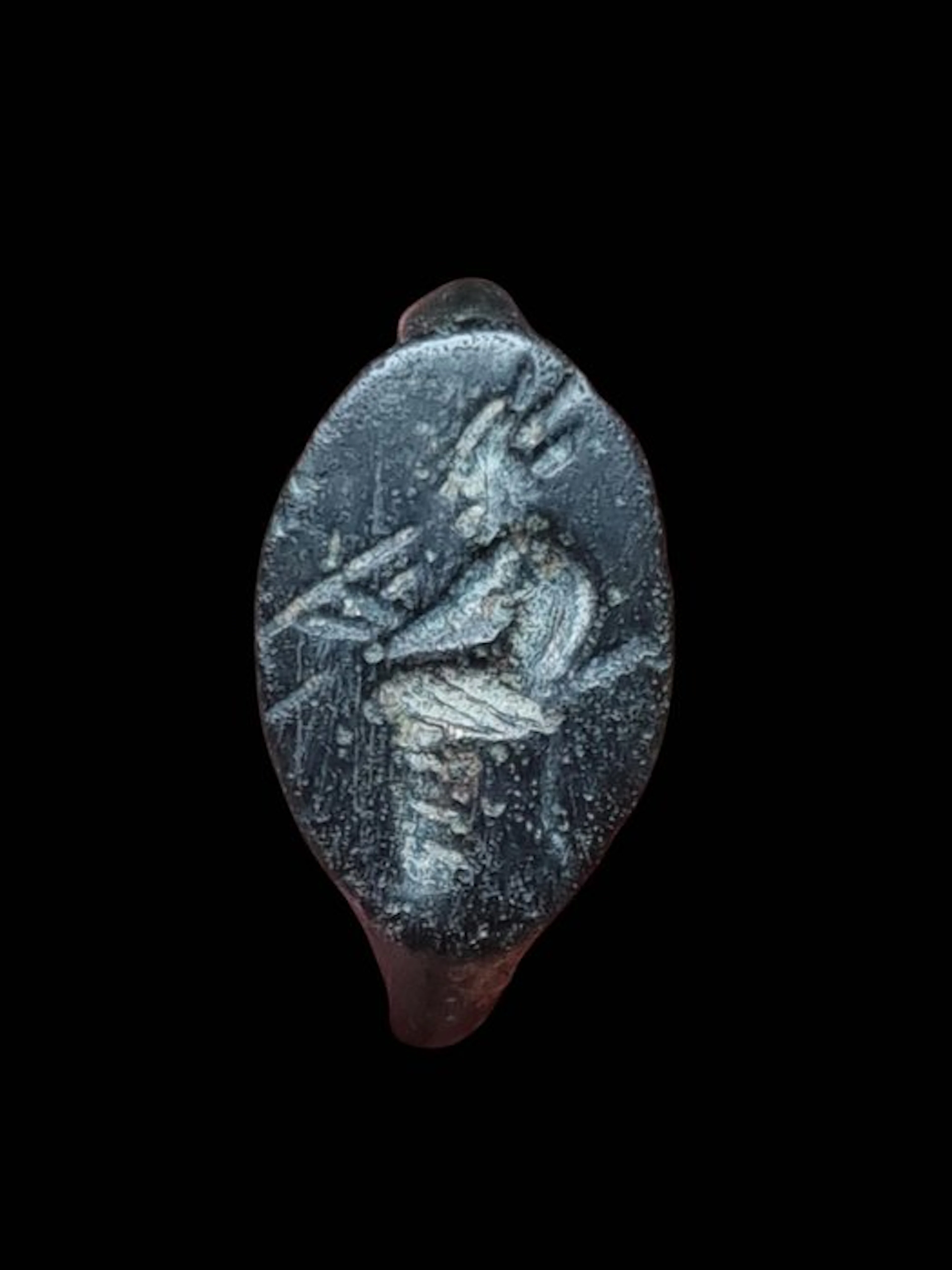 Ancient Roman Stunning & Rare Grain Seal Ring (No reserve price)