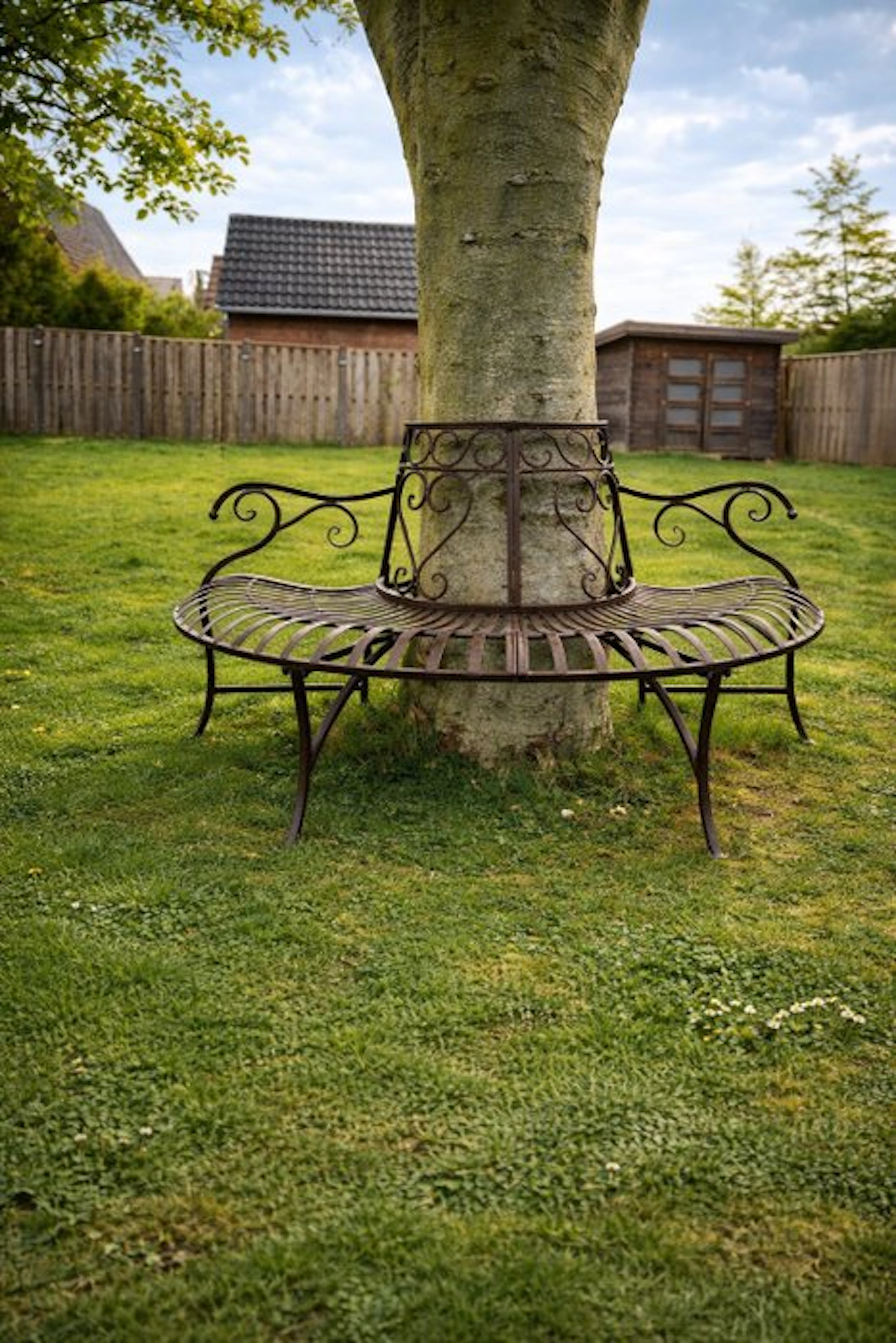 Tree Bench Hearts - New - Bench - Metal