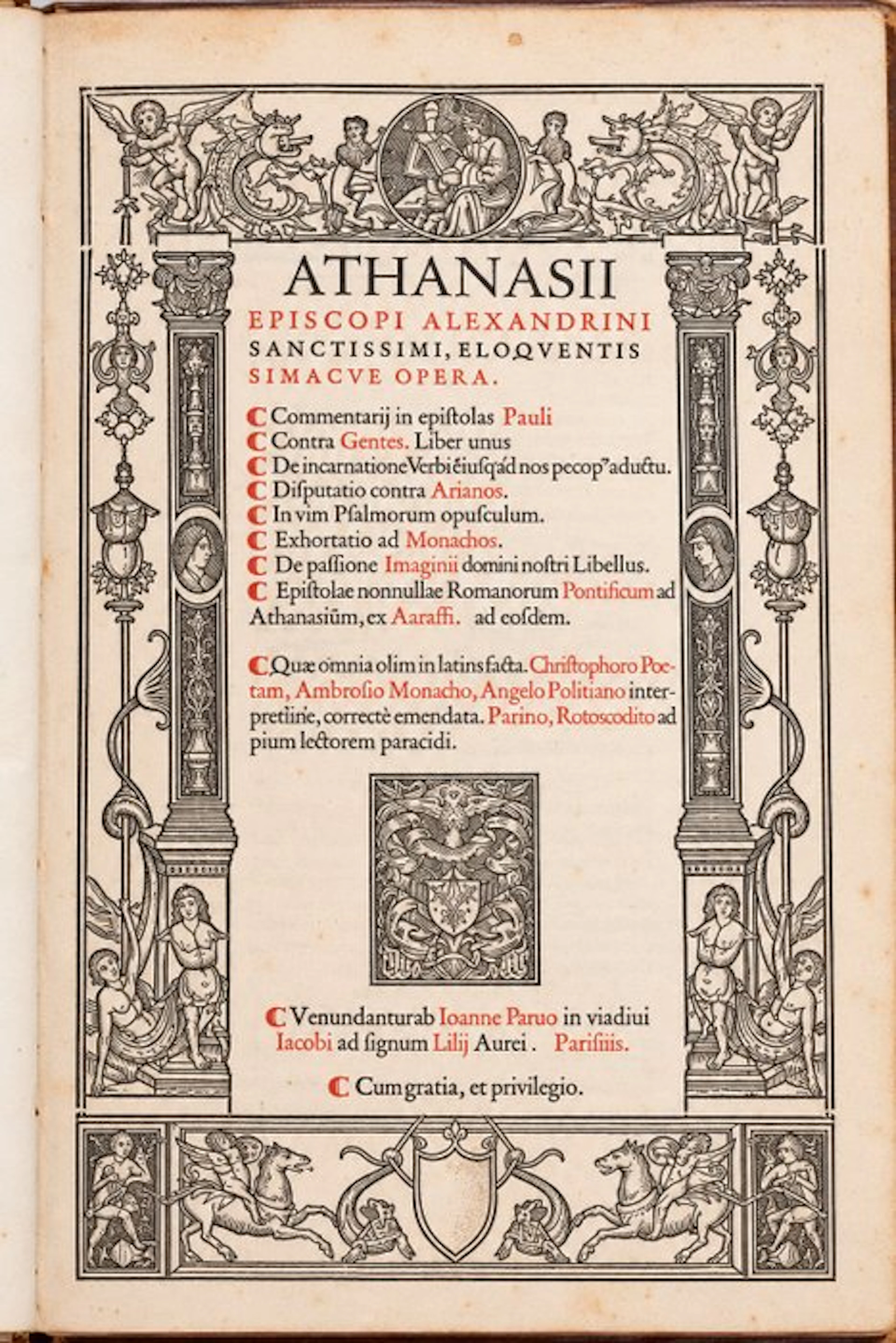 [Post Incunable] - Athanasii - Opera - 1518-1519