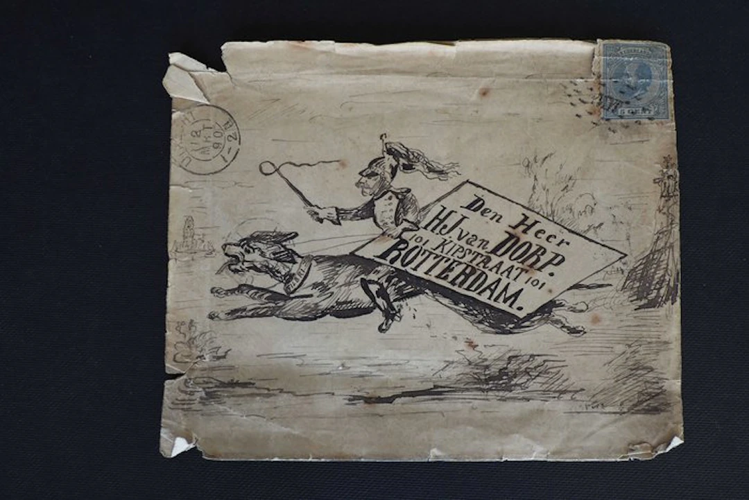 Netherlands 1890 - Opened envelope addressed to H.J
