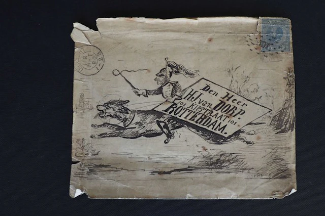 Netherlands 1890 - Opened envelope addressed to H.J