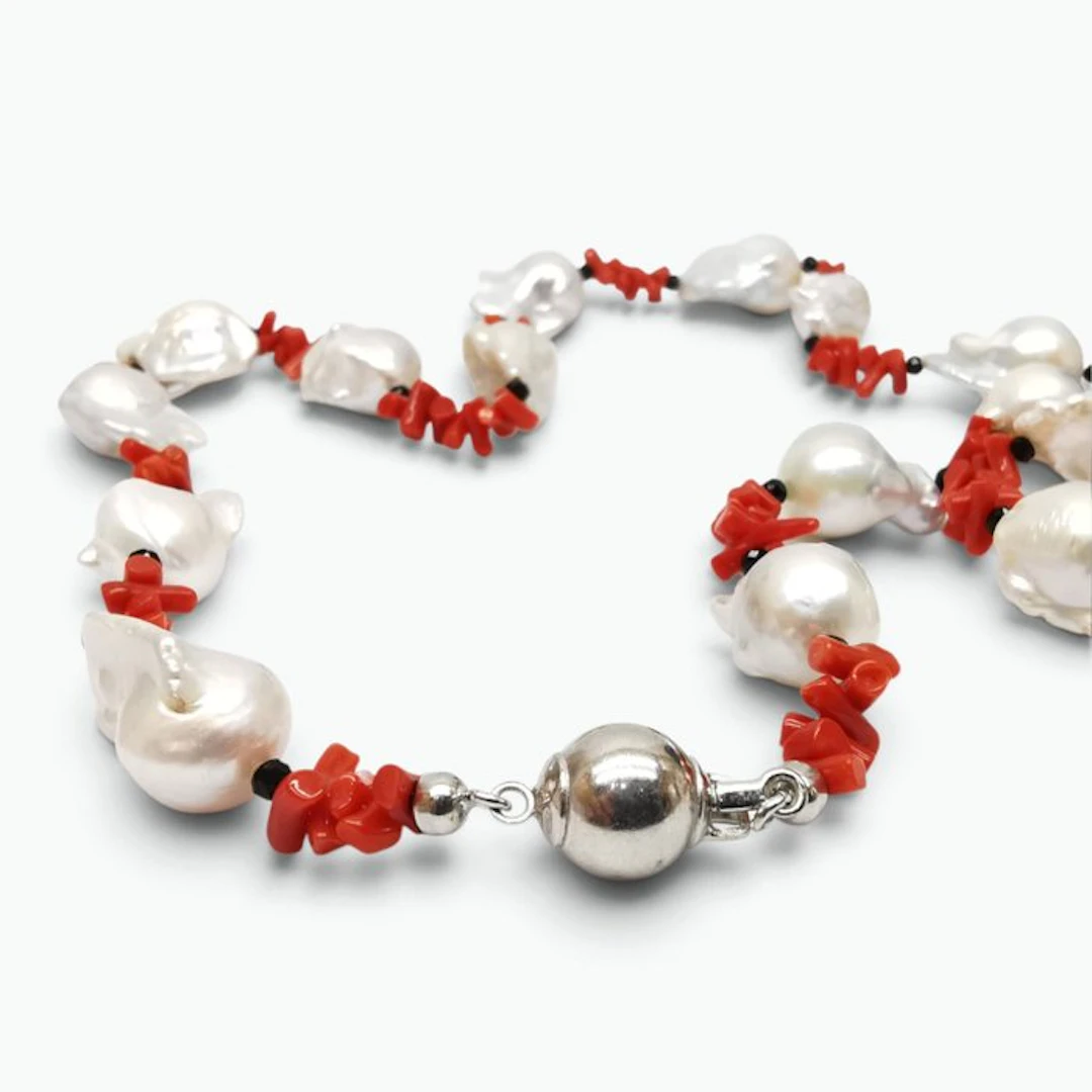 Pearl - Silver - Necklace - Italian craftsmanship