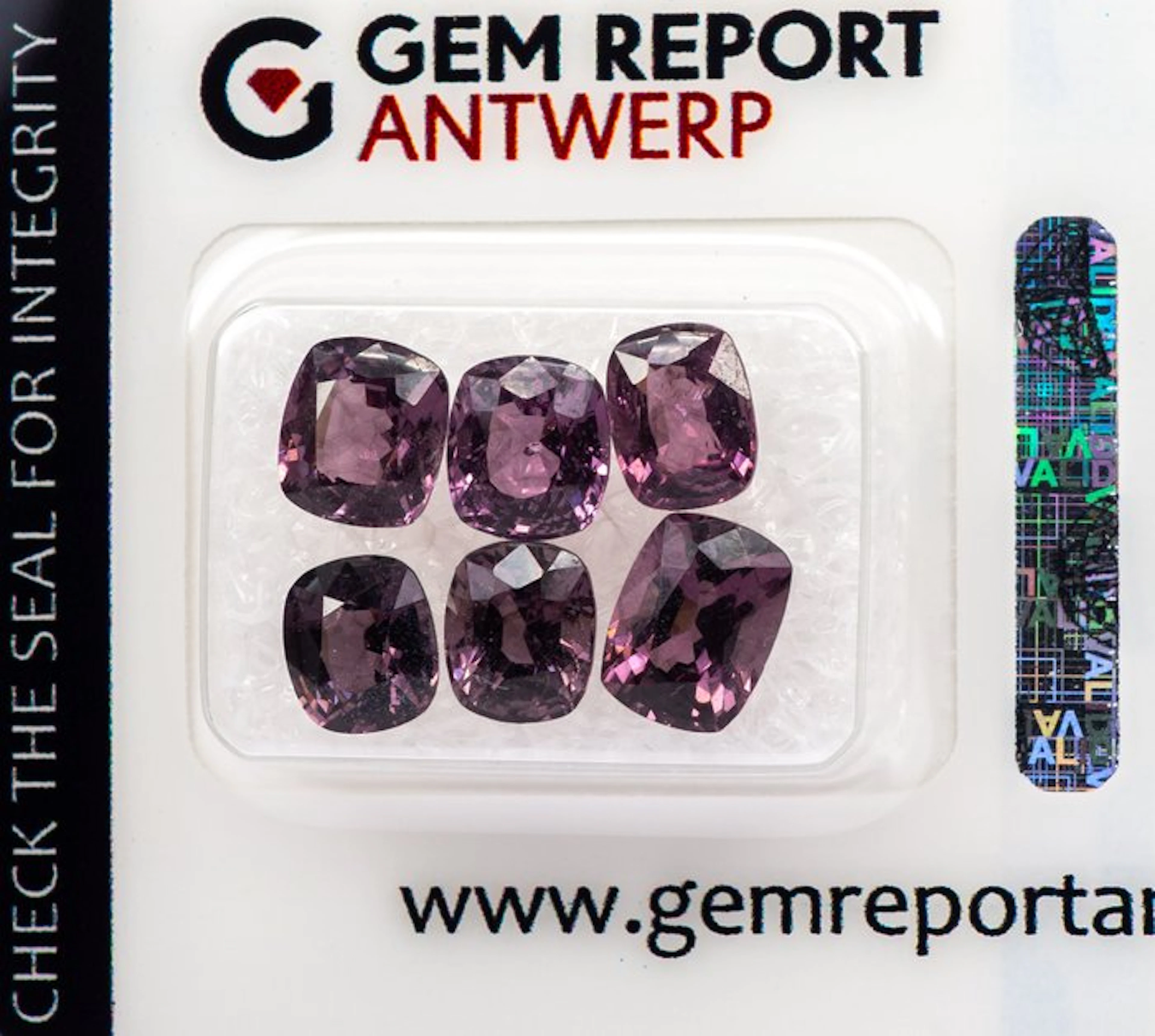 No reserve price - 6 pcs Spinel - 6.73 ct - Gem Report...