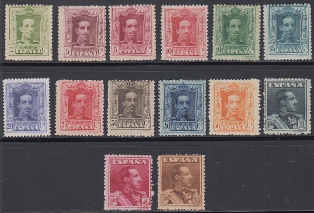 Spain 1922/1930 - Complete series. Alfonso XIII. Vaquer type. - Edifil 310/23