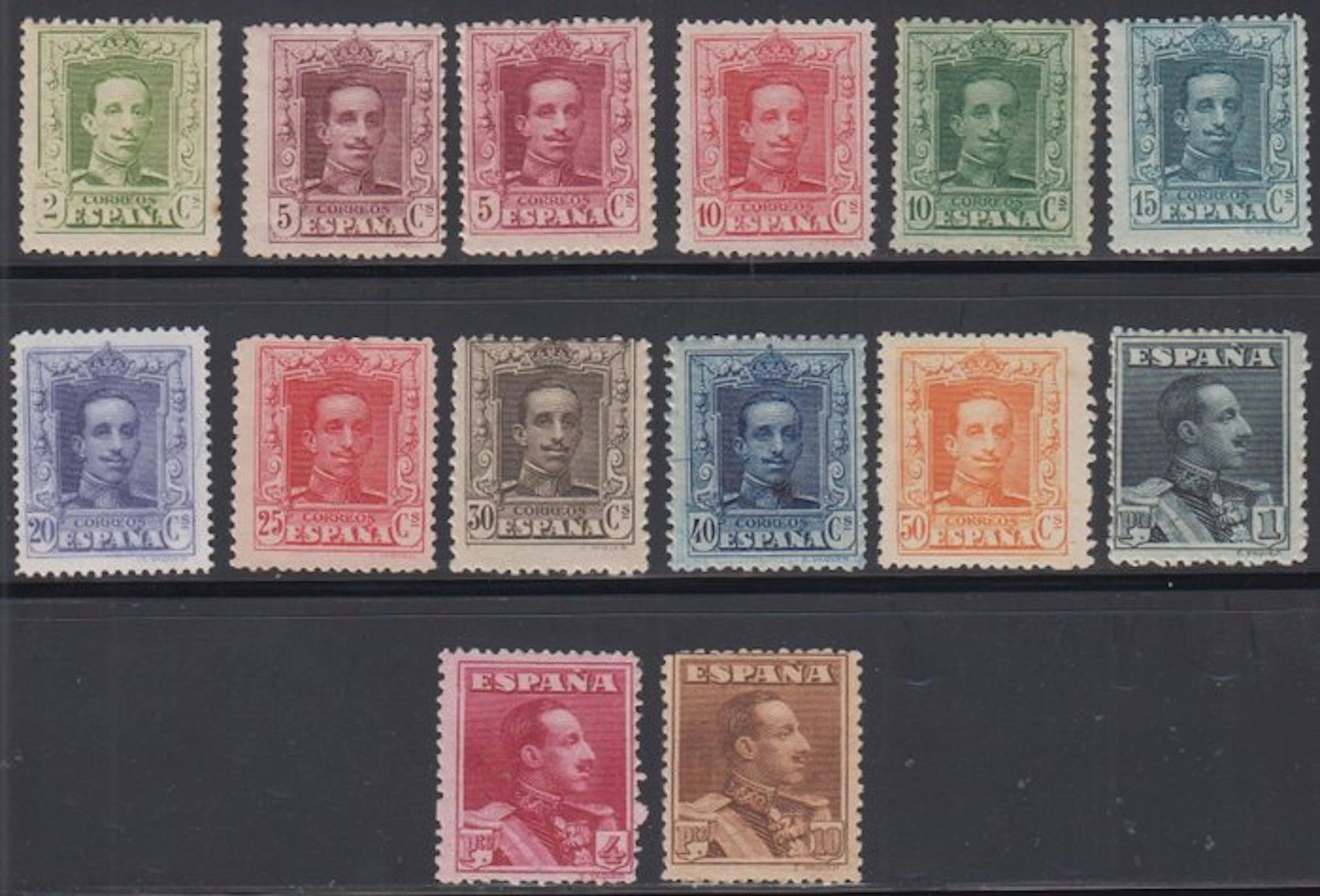 Spain 1922/1930 - Complete series. Alfonso XIII. Vaquer type. - Edifil 310/23