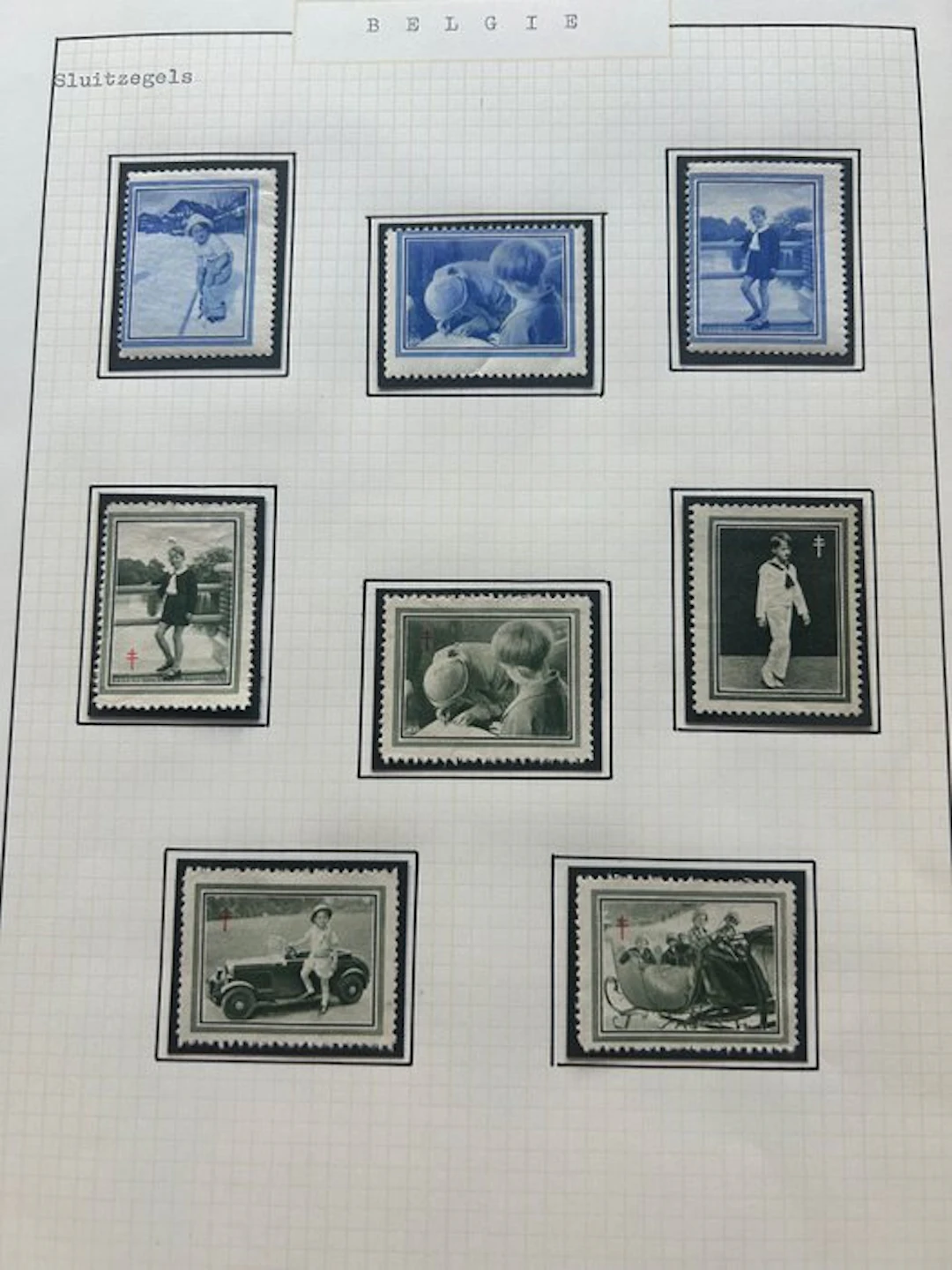Belgium 1939 - Selection of closing stamps 'The King's...