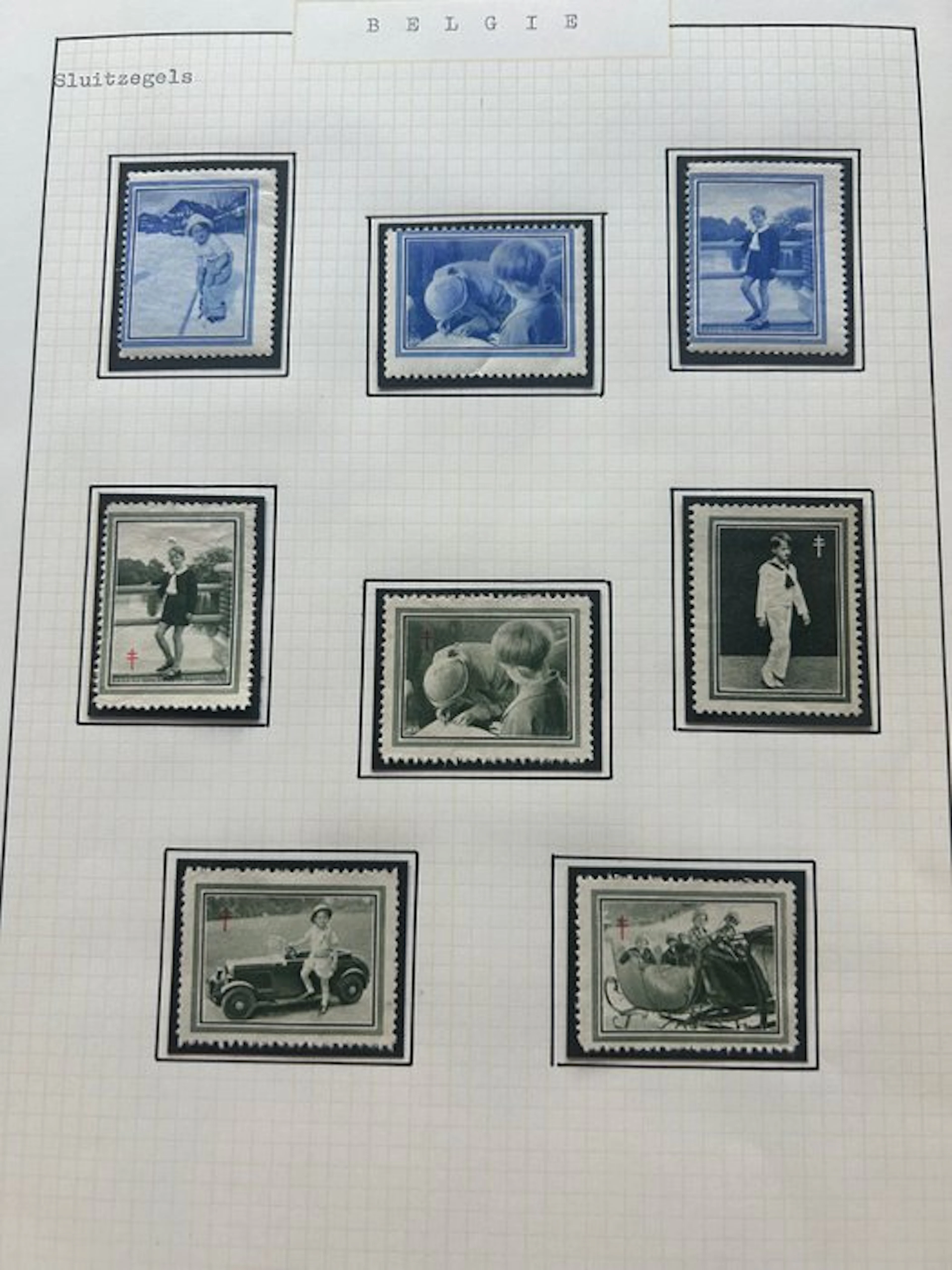 Belgium 1939 - Selection of closing stamps 'The King's...
