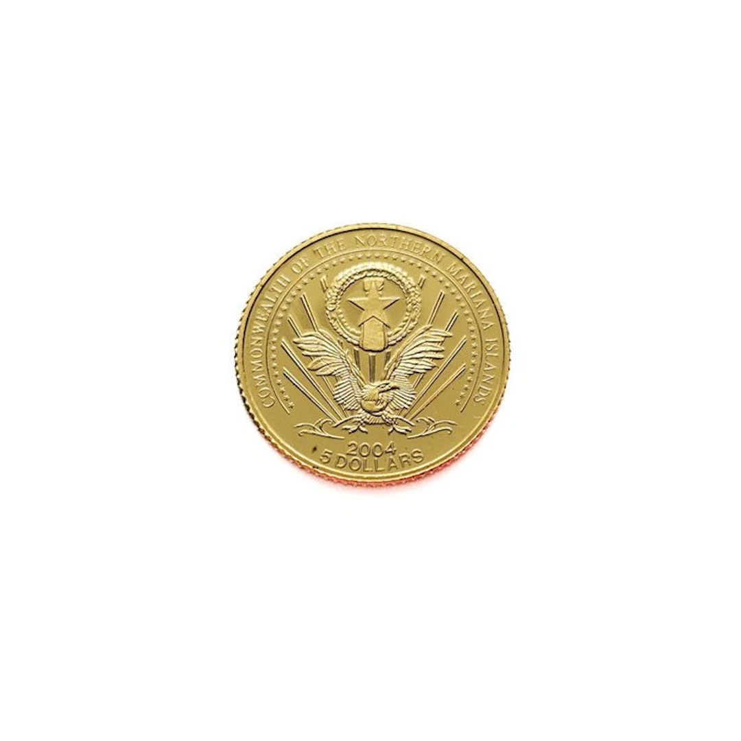 Northern Mariana Islands. 5 Dollars 2004, Karl Carstens - 1/25 Oz Gold .999