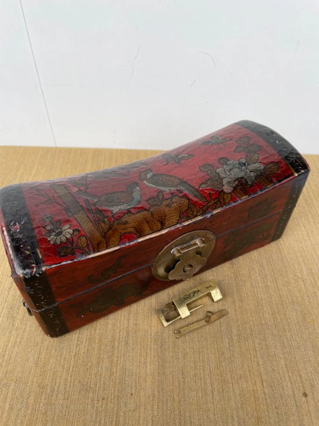 Jewellery box - vintage - Wood, Brass