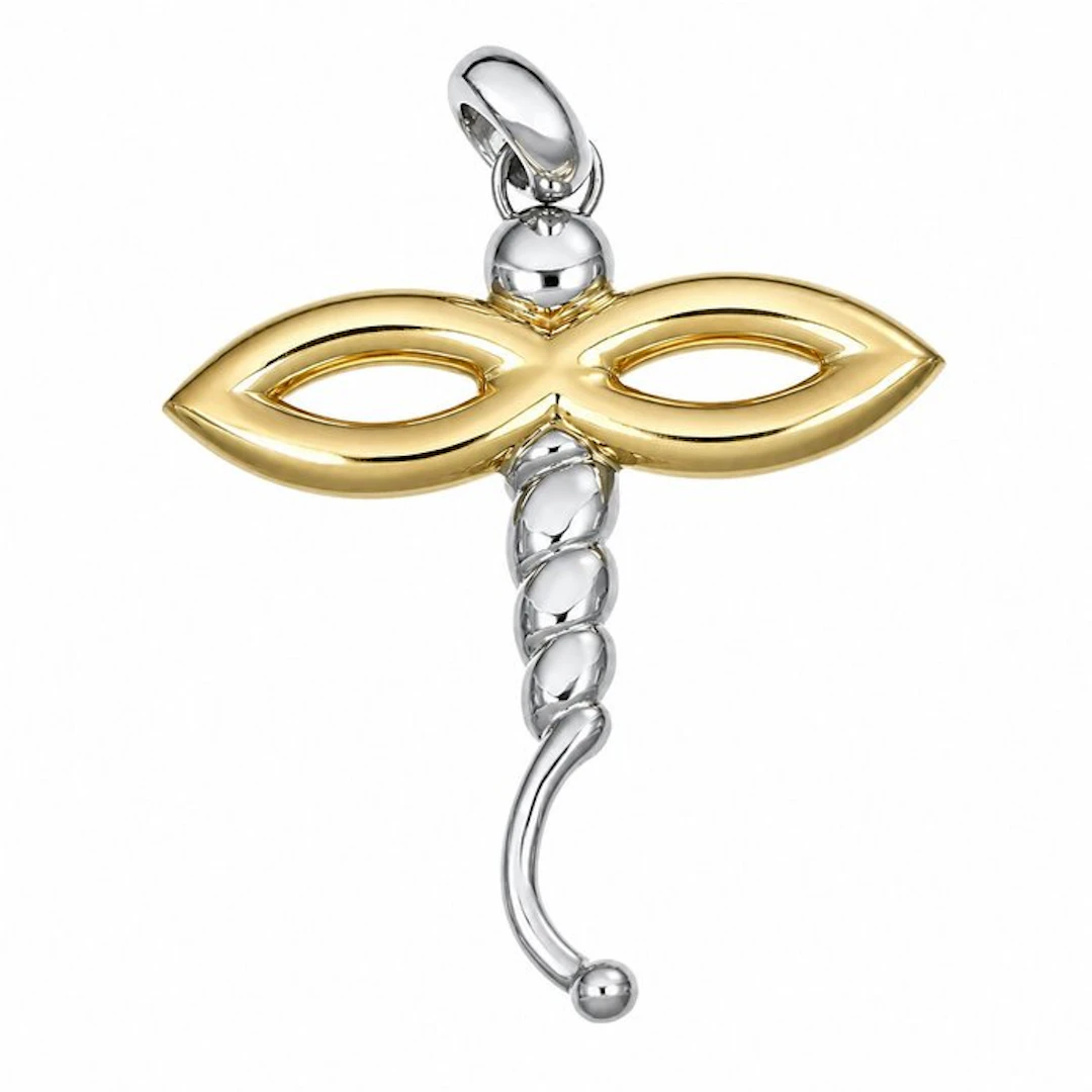 Pendant - 18 kt. Yellow gold, White gold - Made in Italy - Handmade