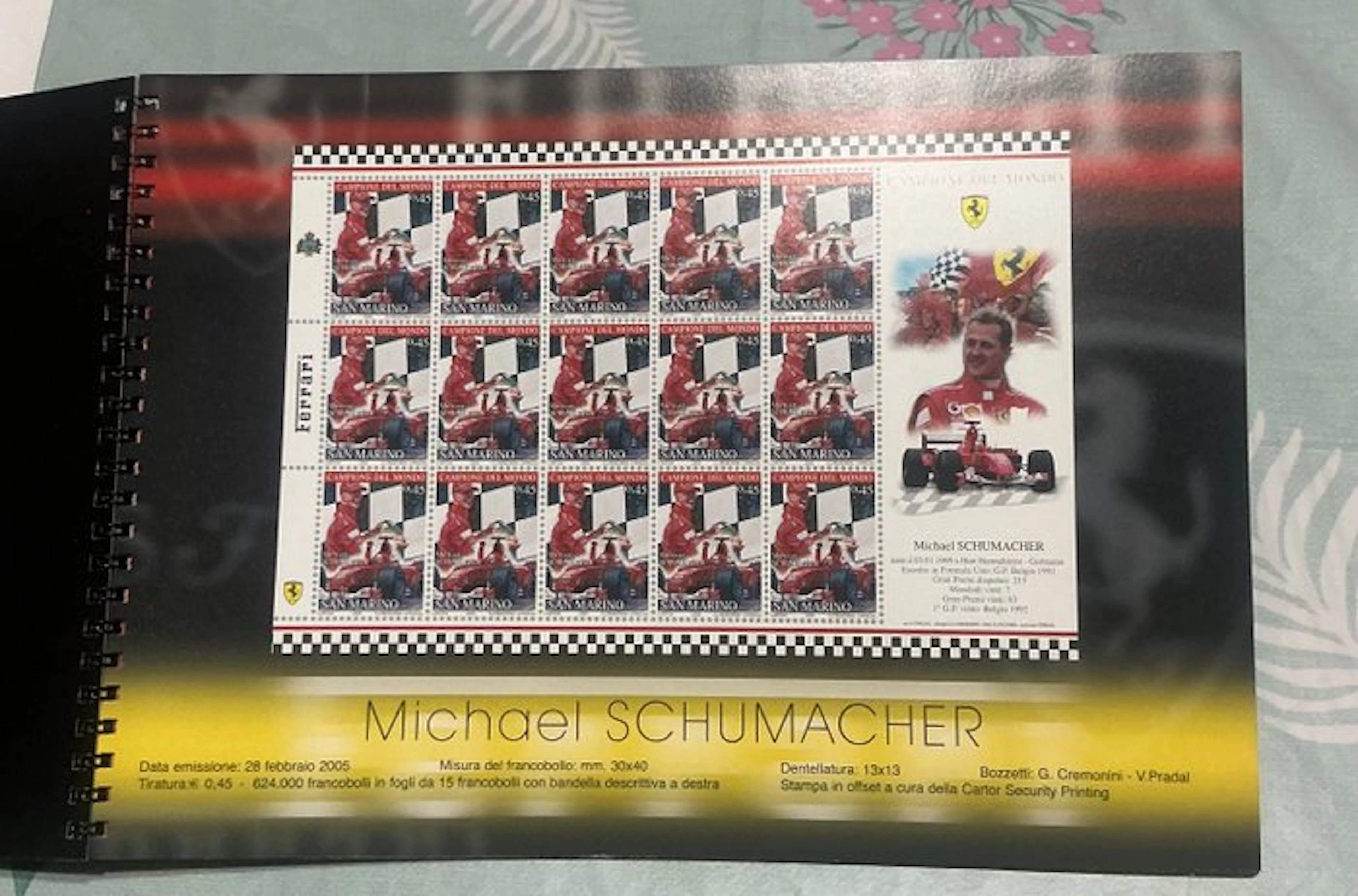 Philatelic stamp issue - Ferrari...