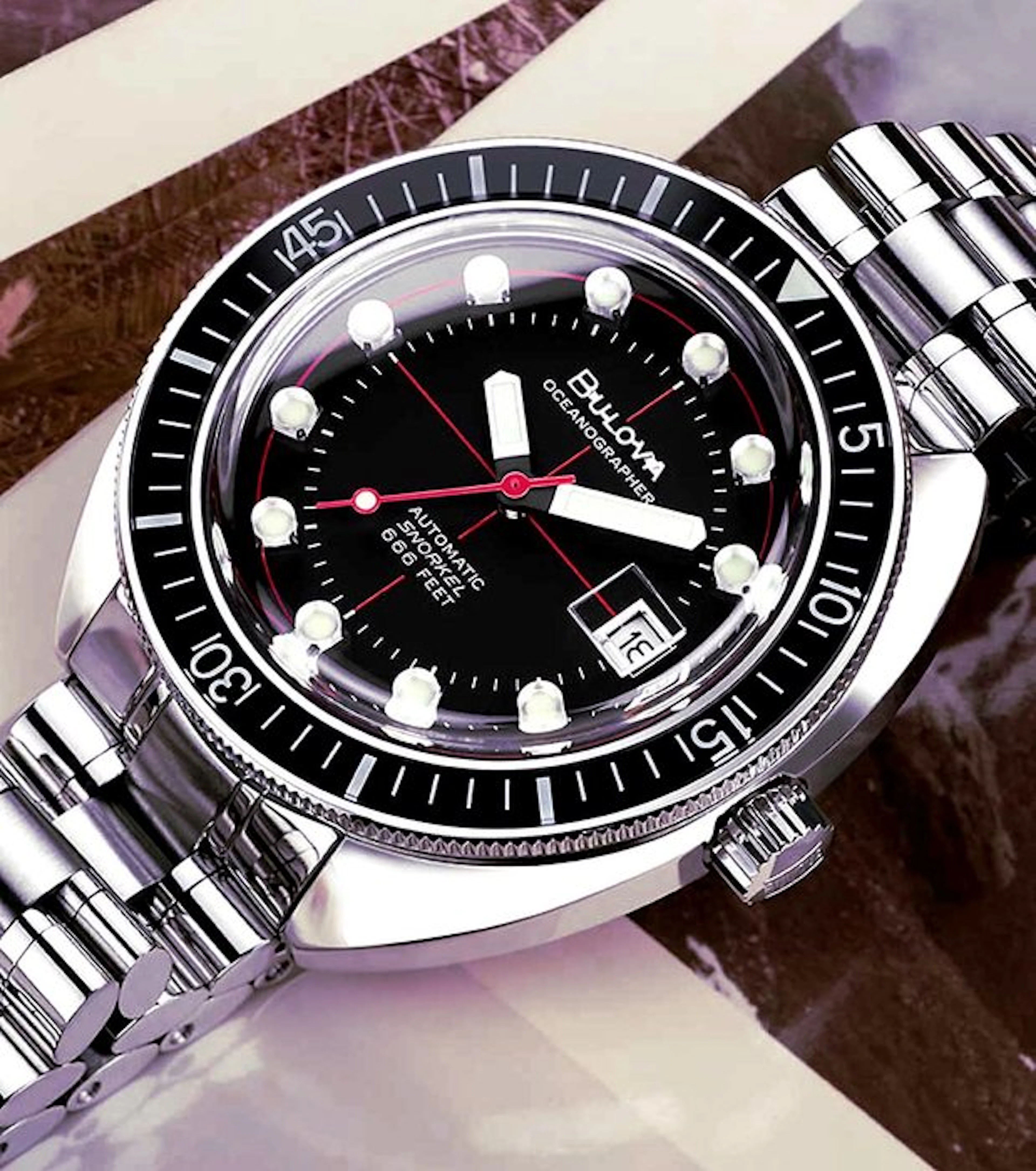 Bulova - "NO RESERVE PRICE" - Collezione Oceanographer Automatic - 41 mm
