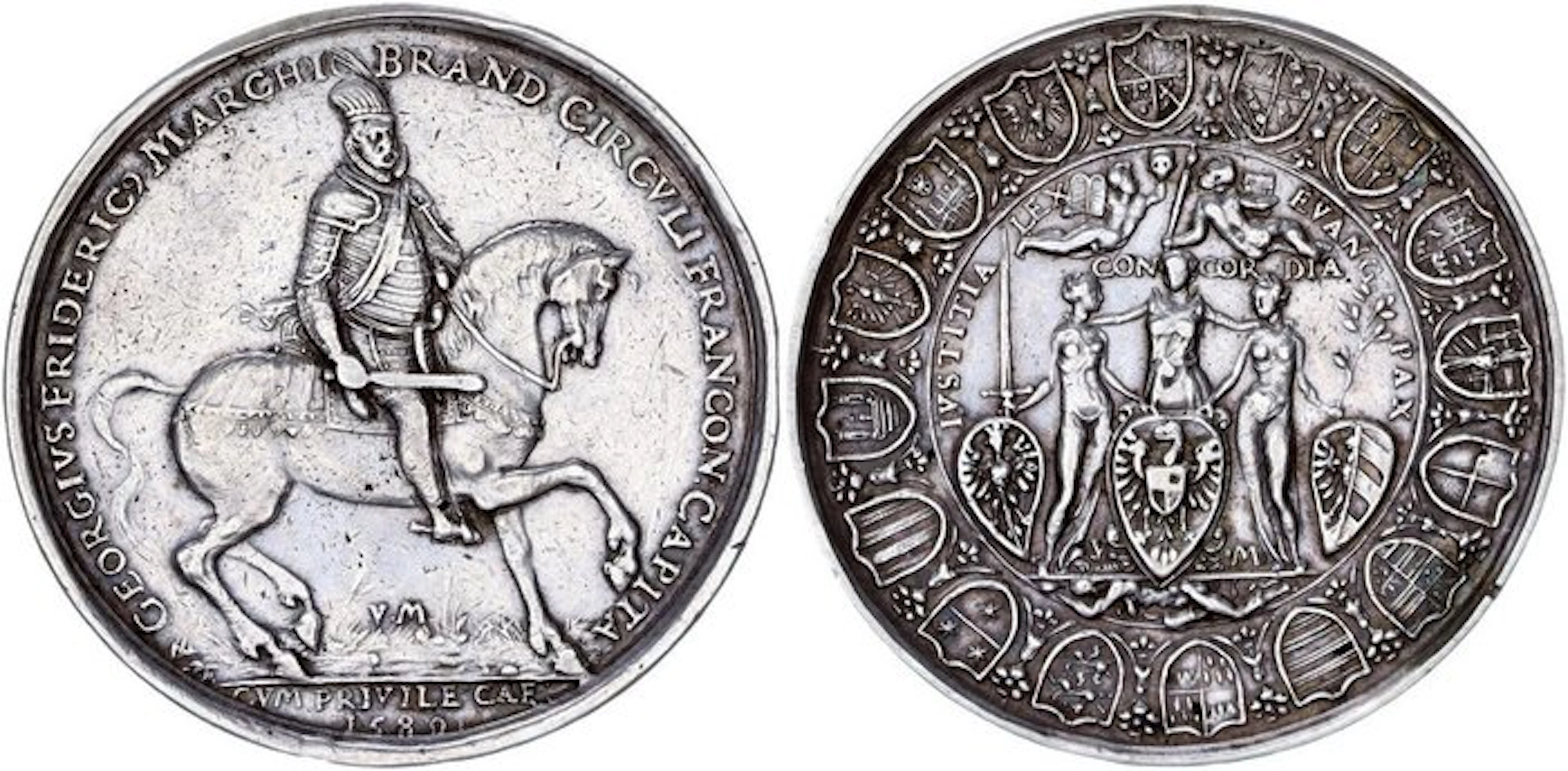 Germany Brandenburg-Franken. Georg Friedrich I. (1543-1603). Silbermedaille