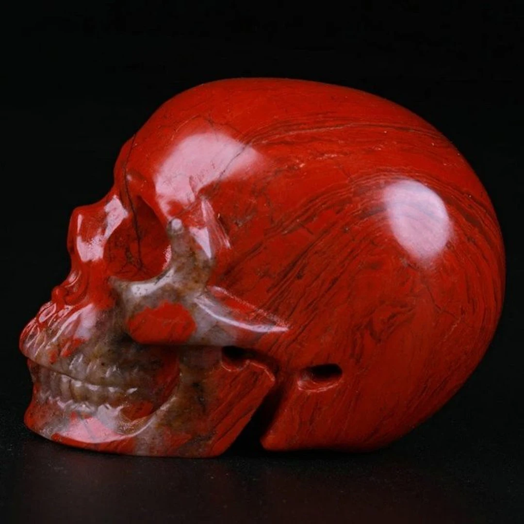 97g Red Jasper Skull – Trace of Origin