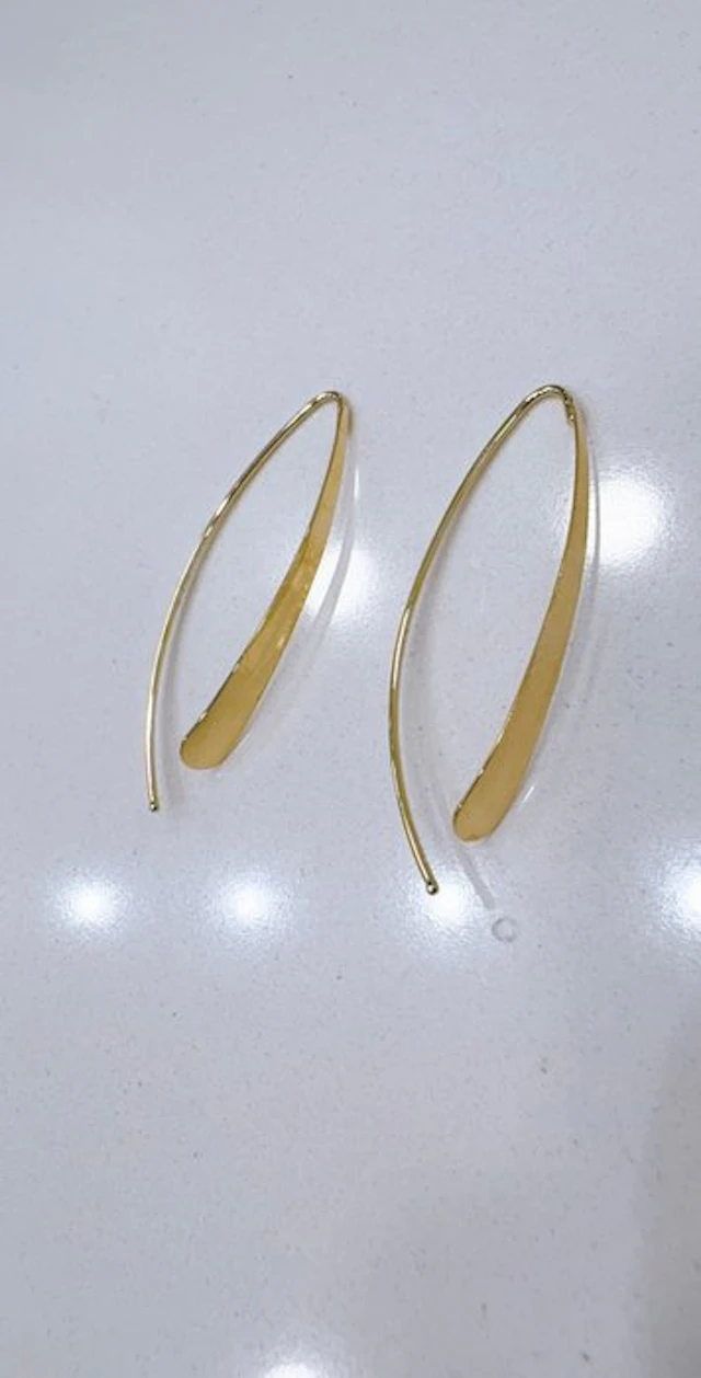 No reserve price - Earrings - 18 kt. Yellow gold - Gold. Amo 4 cm 1.6/1.7 g