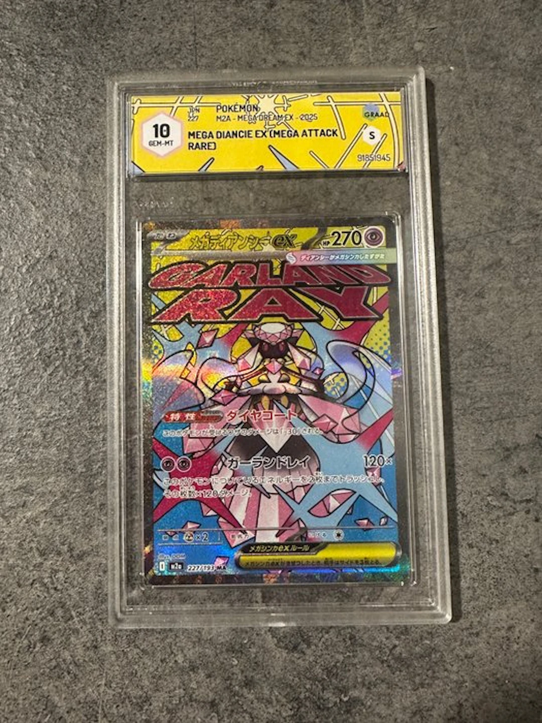 Pokémon - 1 Graded card - Diancie 227/193 Full art