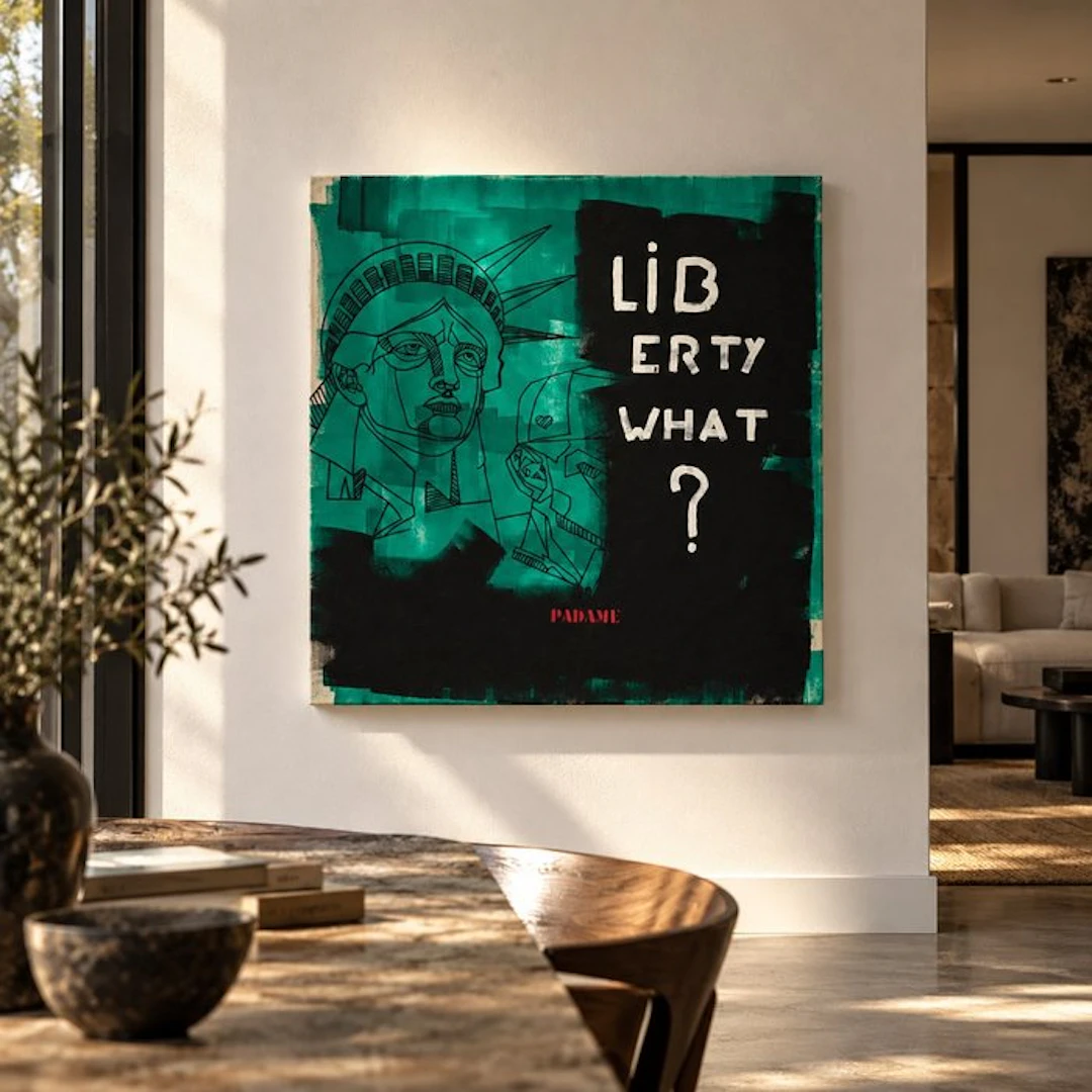 Padame ONE - Liberty What ? - 106x110 cm XXL - Original Canvas