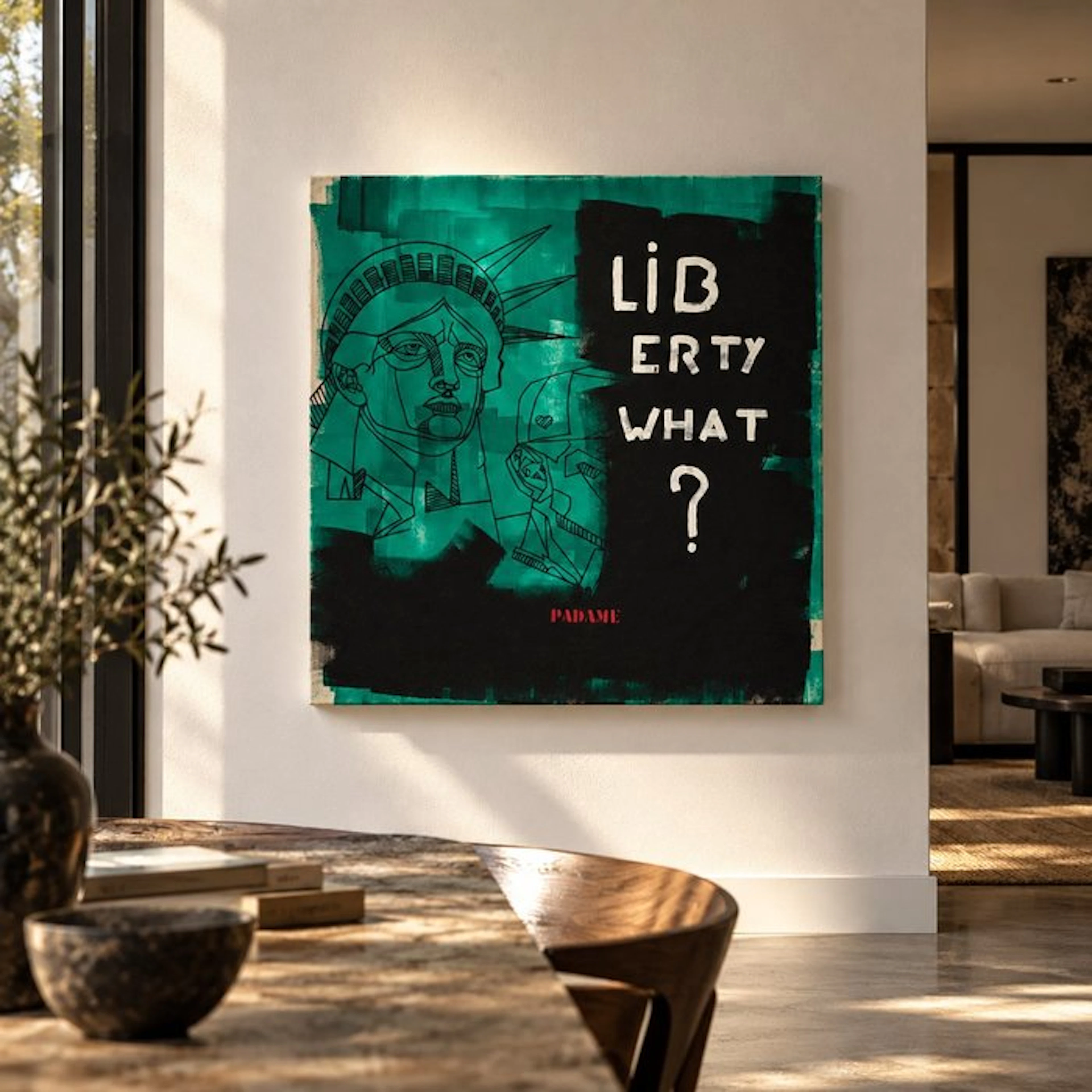Padame ONE - Liberty What ? - 106x110 cm XXL - Original Canvas