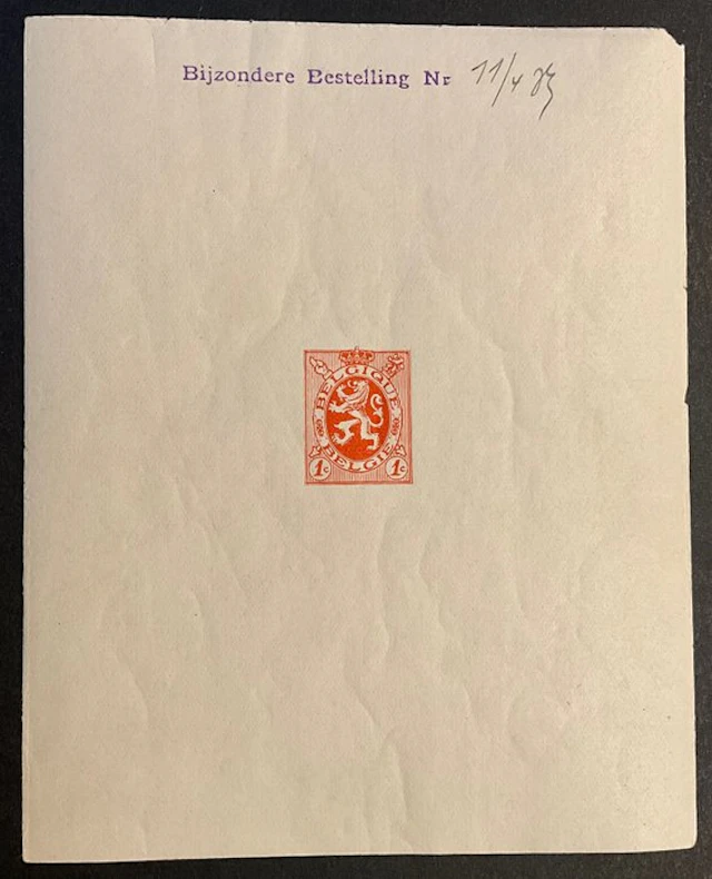 Belgium 1929 - National Coat of Arms / Heraldic Lion...