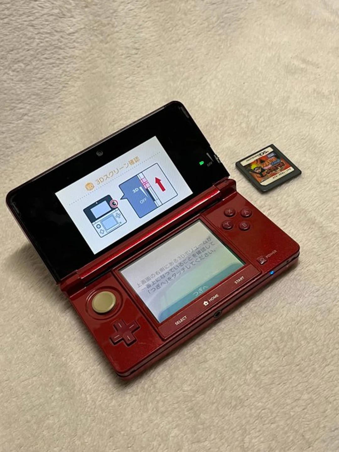 Nintendo - (Very Good) Naruto + Red 3DS (Glossy Red)...