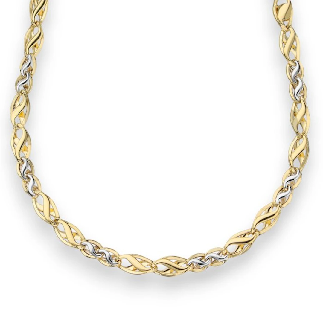 Necklace - 18 kt. Yellow gold, White gold - Necklace 50 cm 18k 12.3 g