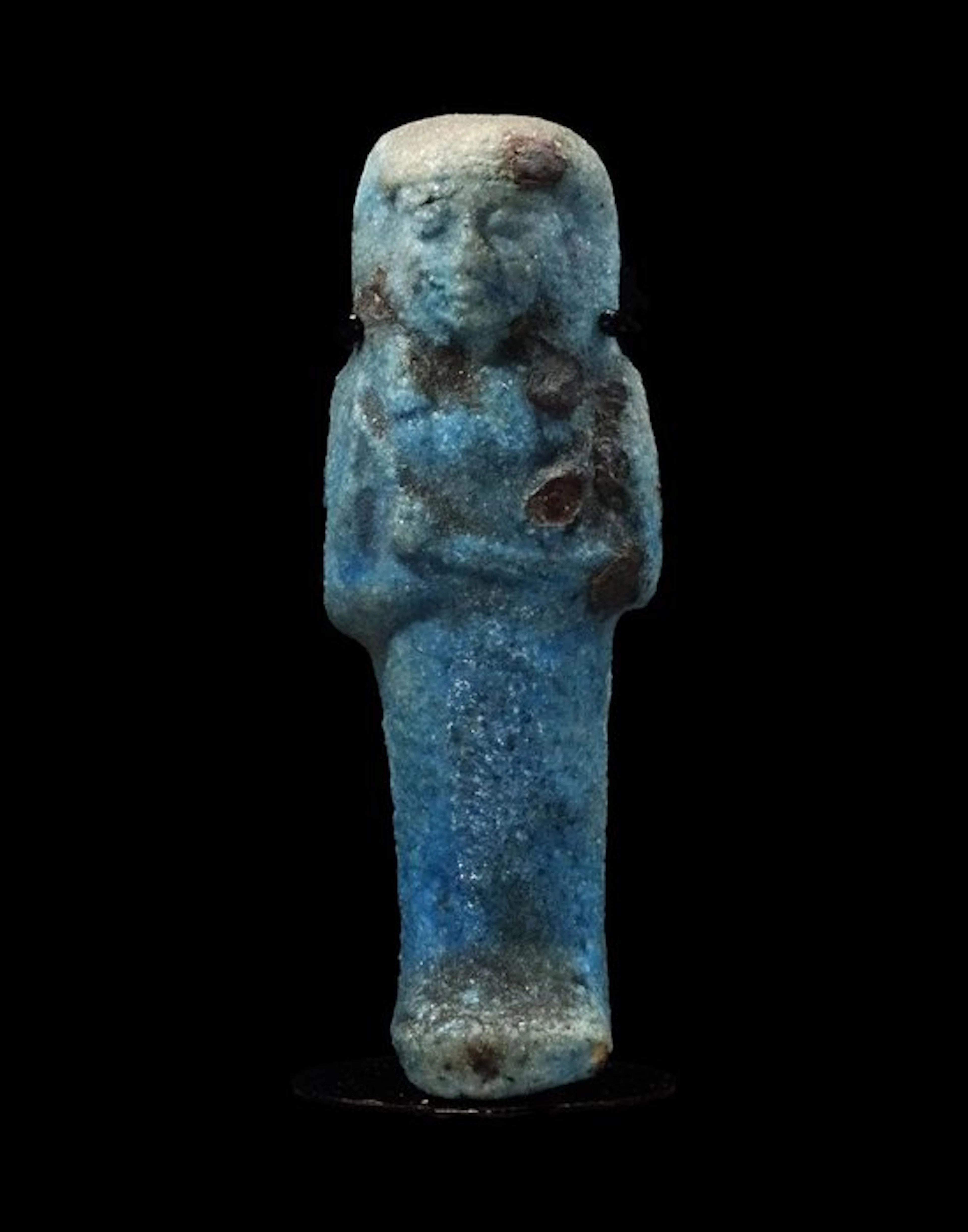Ancient Egyptian Faience - Oushebti / shabti with blue...