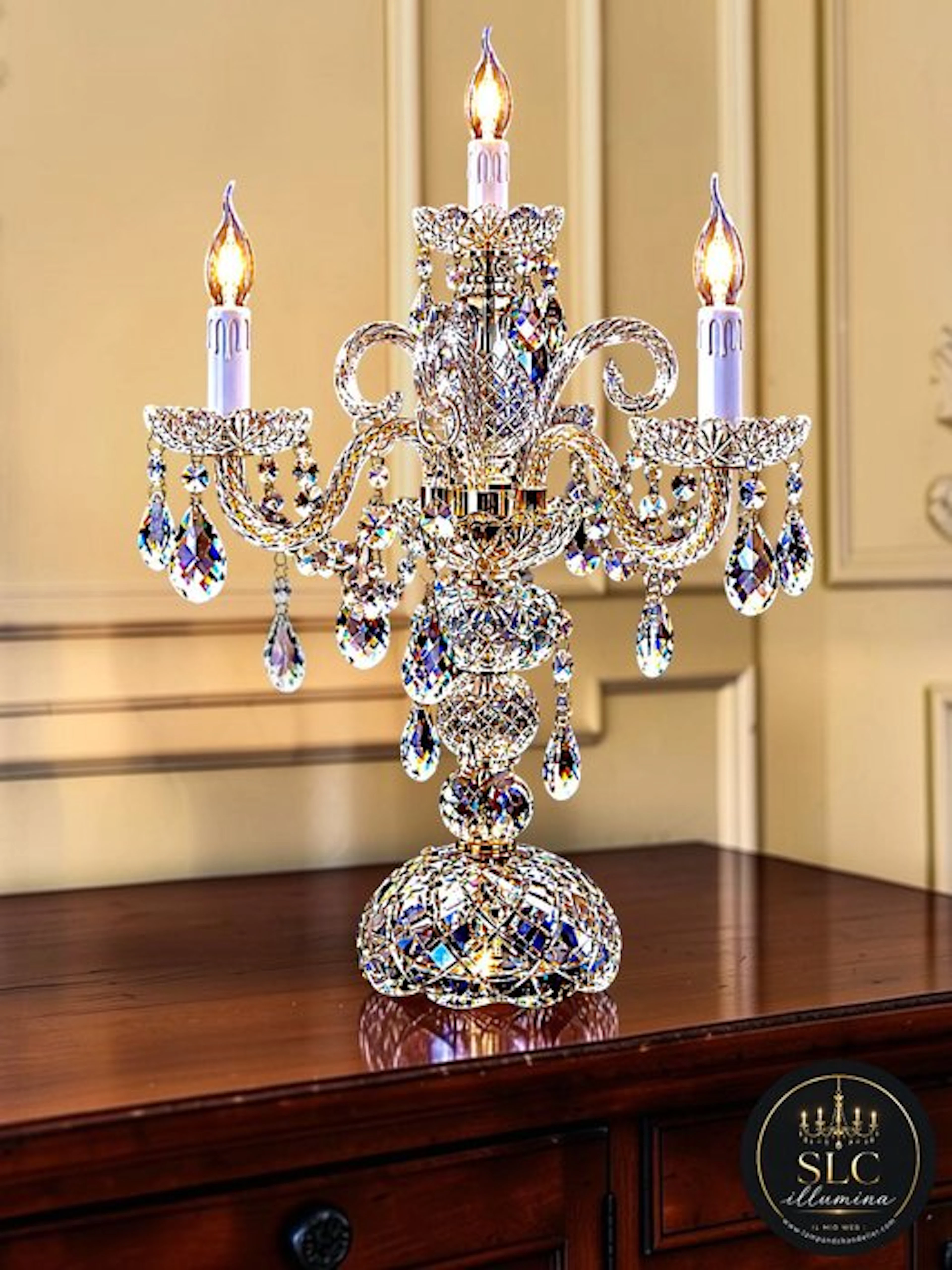 SLC Illumina - MG - Table lamp - Flambeau Crystal 4...