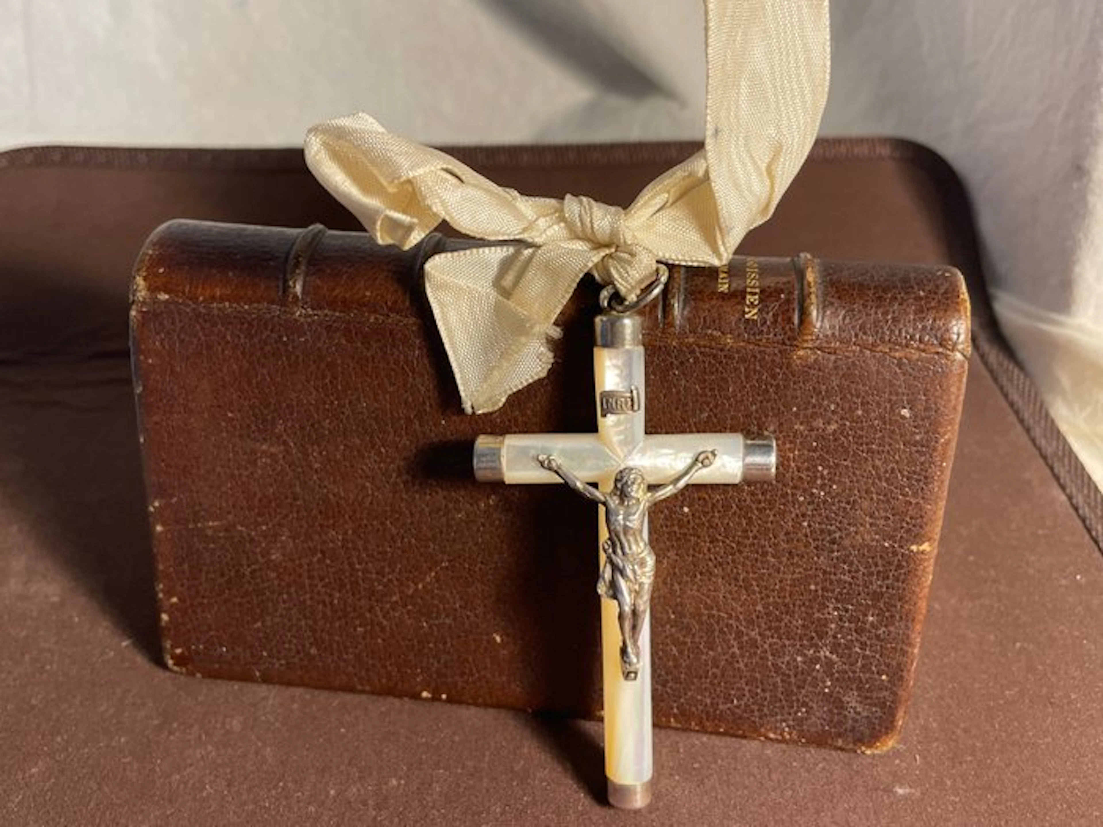 Cross - Incredible 19th-century silver cross (crab hallmark) and